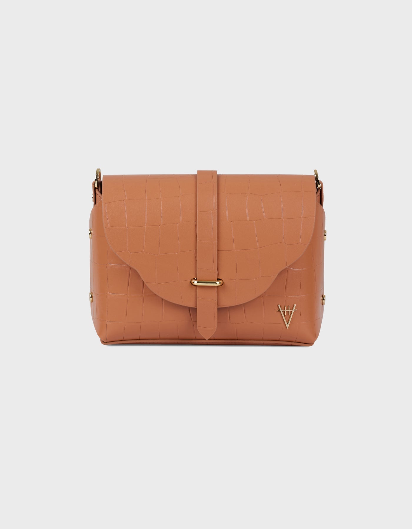 Hiva Atelier | Harmonia Shoulder Bag MINK CROCO EFFECT | Her Tarza Uygun Deri Aksesuarlar
