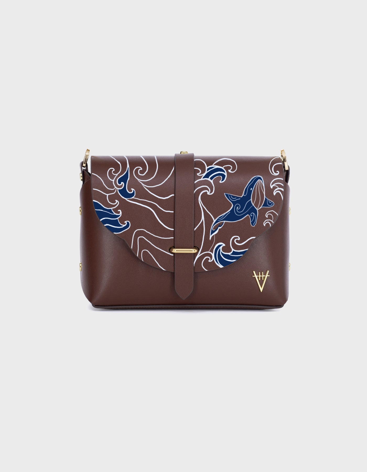 Hiva Atelier | Harmonia Shoulder Bag - Hand-Painted Nutshell | Beautiful and Versatile Leather Accessories