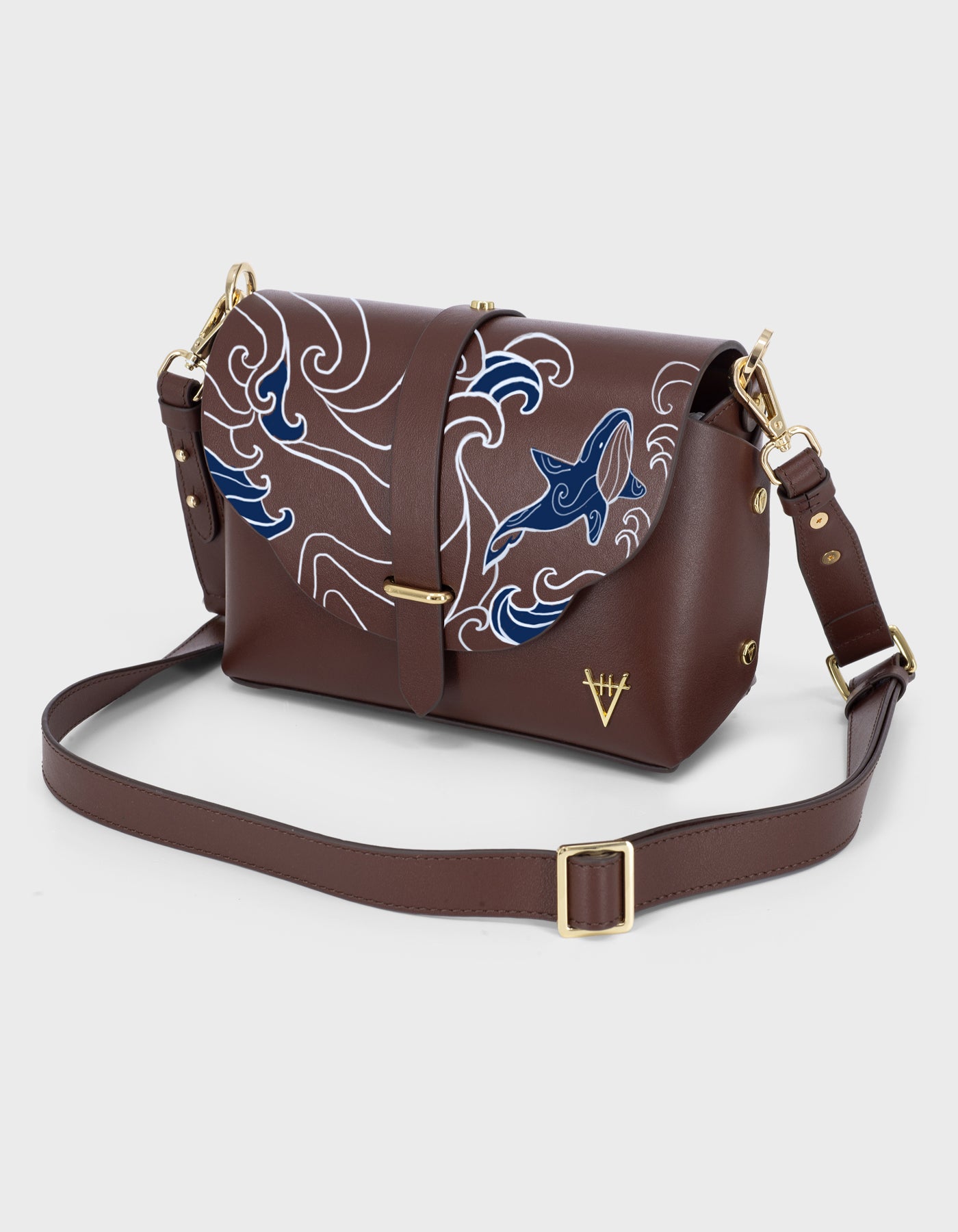 Hiva Atelier | Harmonia Shoulder Bag - Hand-Painted Nutshell | Beautiful and Versatile Leather Accessories