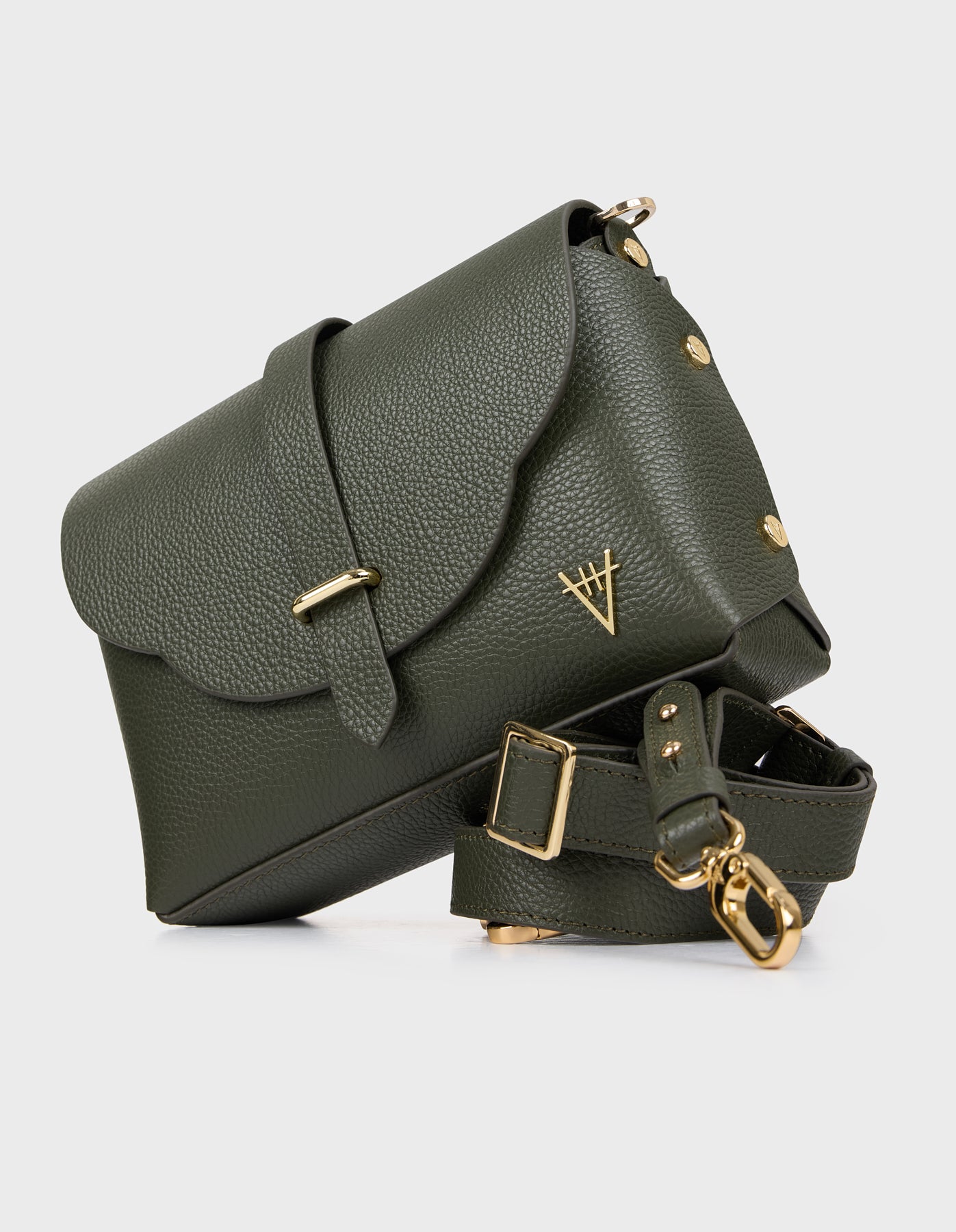 Hiva Atelier | Harmonia Shoulder Bag KHAKI | Beautiful and Versatile Leather Accessories