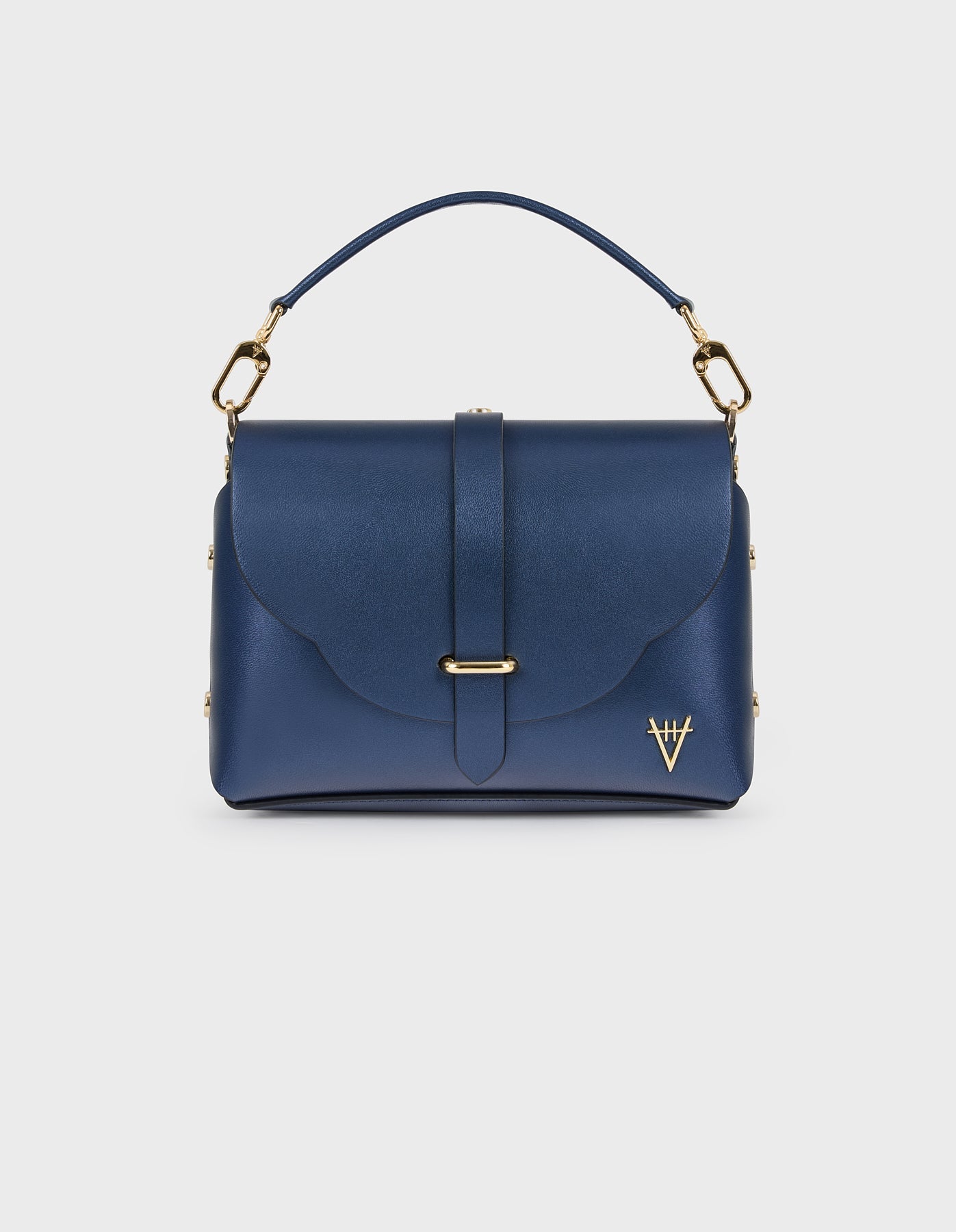 Hiva Atelier | Harmonia Shoulder Bag NAVY | Beautiful and Versatile Leather Accessories