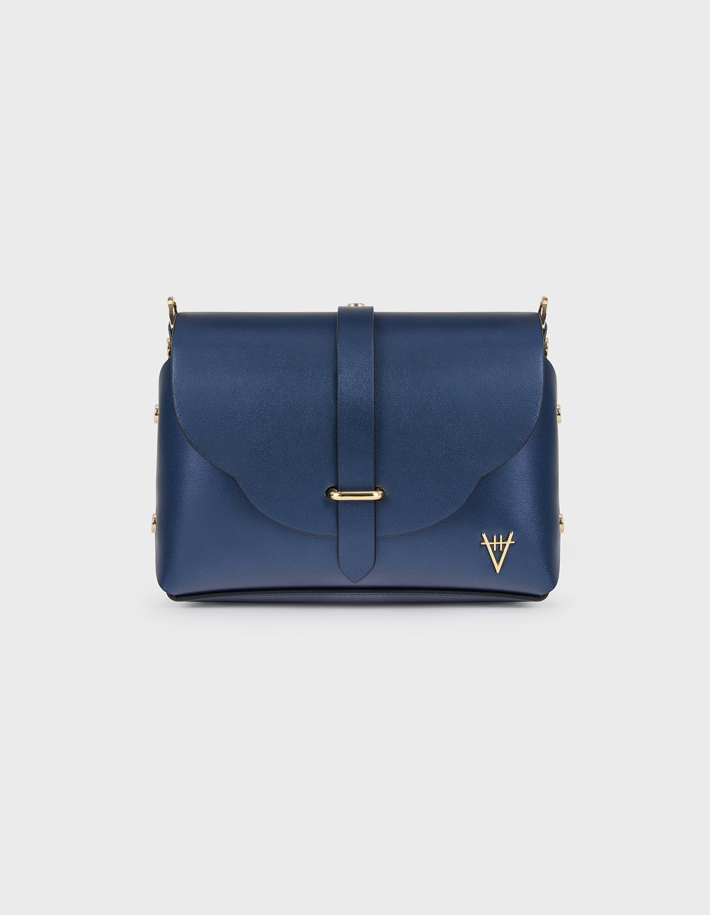 Hiva Atelier | Harmonia Shoulder Bag NAVY | Beautiful and Versatile Leather Accessories