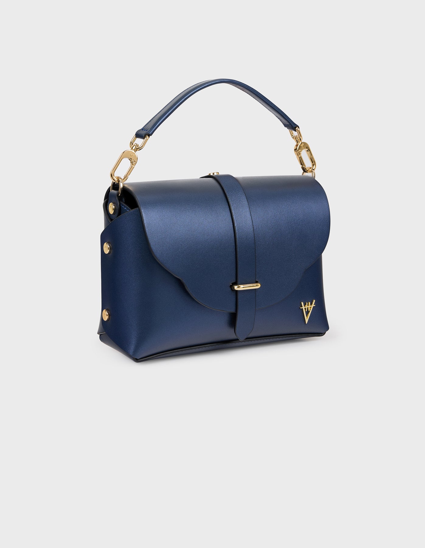 Hiva Atelier | Harmonia Shoulder Bag NAVY | Beautiful and Versatile Leather Accessories