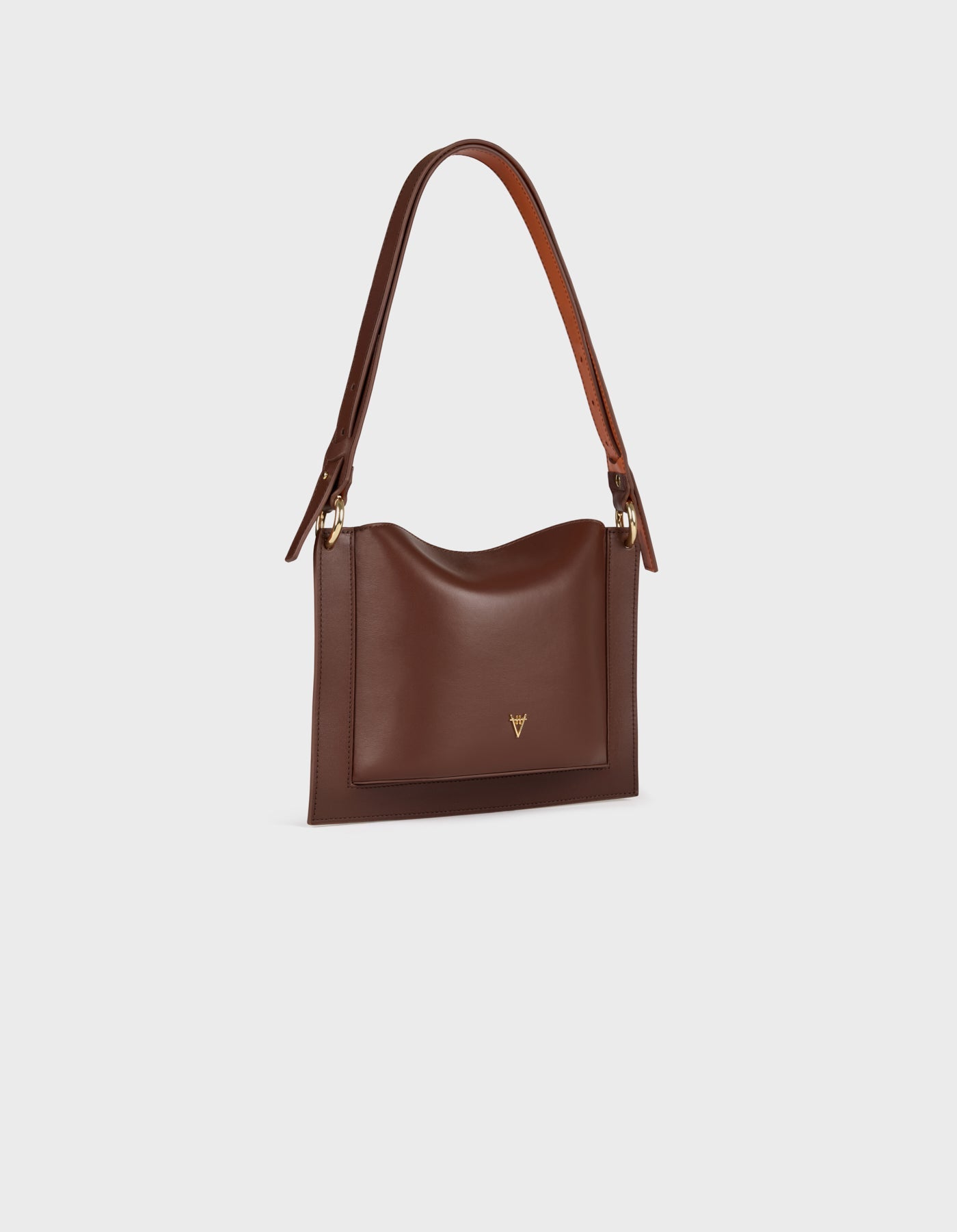 HiVa Atelier | Dalia Sleek & Square Shoulder Bag NUTSHELL | Beautiful and Versatile Leather Accessories