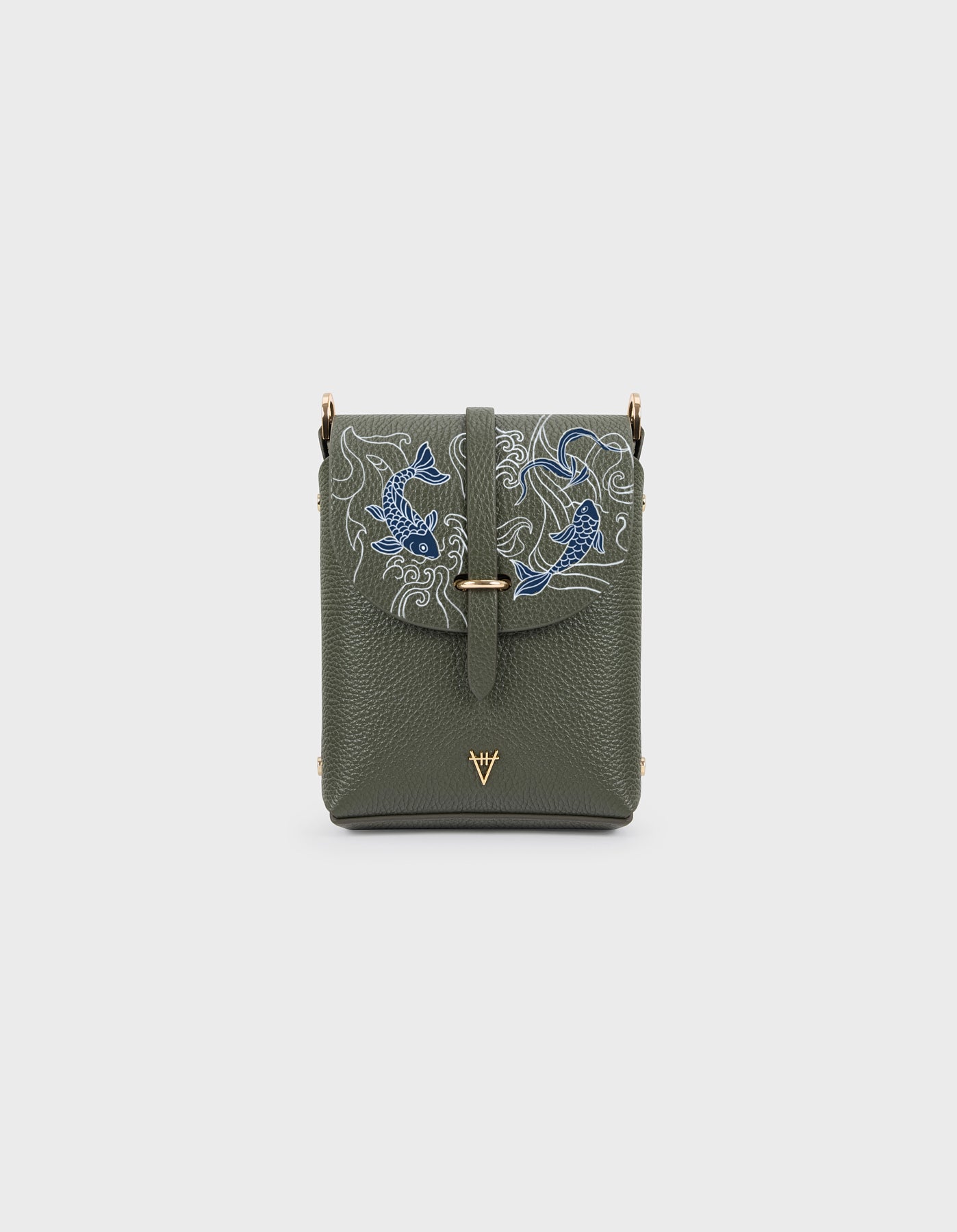 Hiva Atelier | Astrum Shoulder Bag - Hand-Painted Khaki | Beautiful and Versatile Leather Accessories