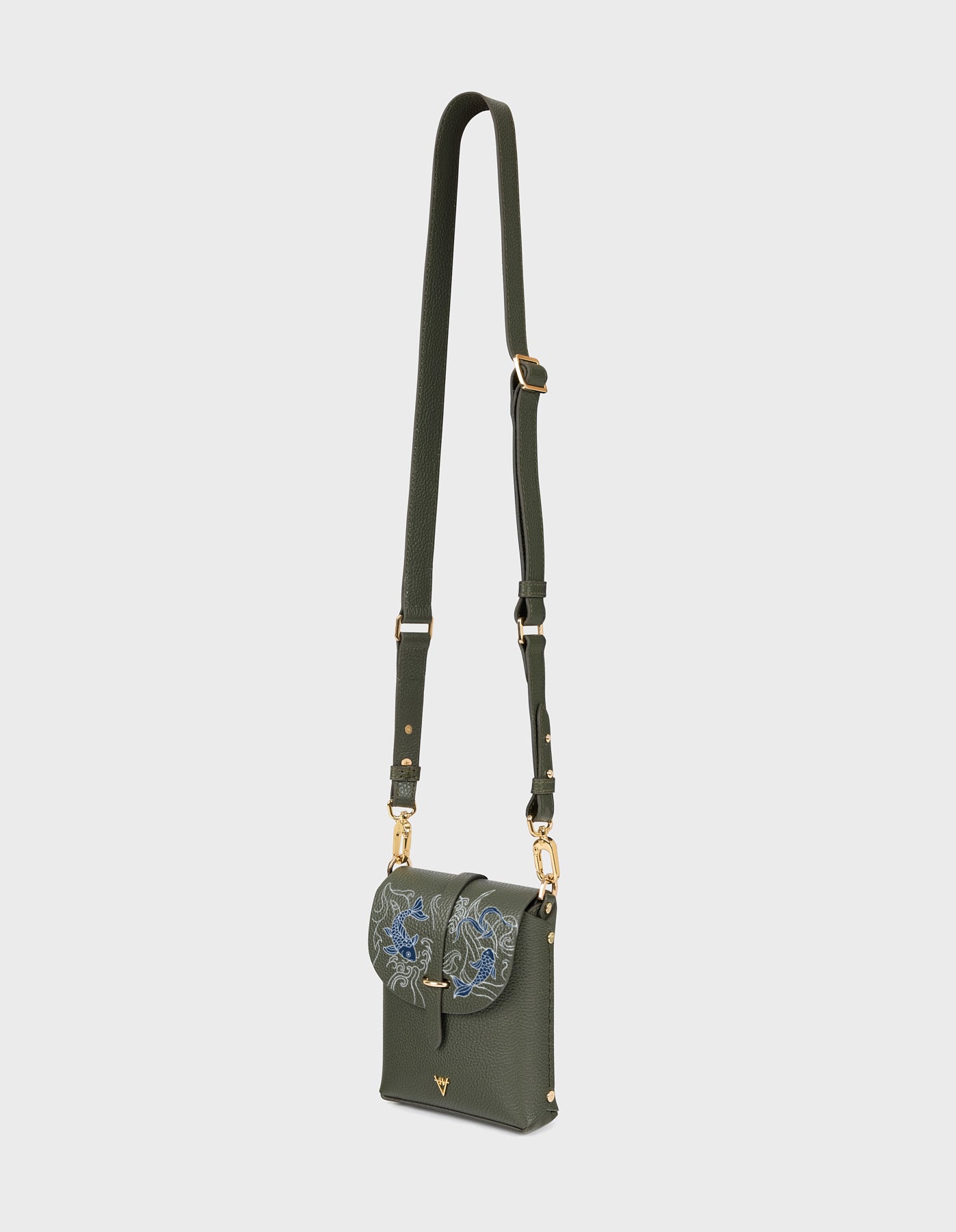 Hiva Atelier | Astrum Shoulder Bag - Hand-Painted Khaki | Beautiful and Versatile Leather Accessories