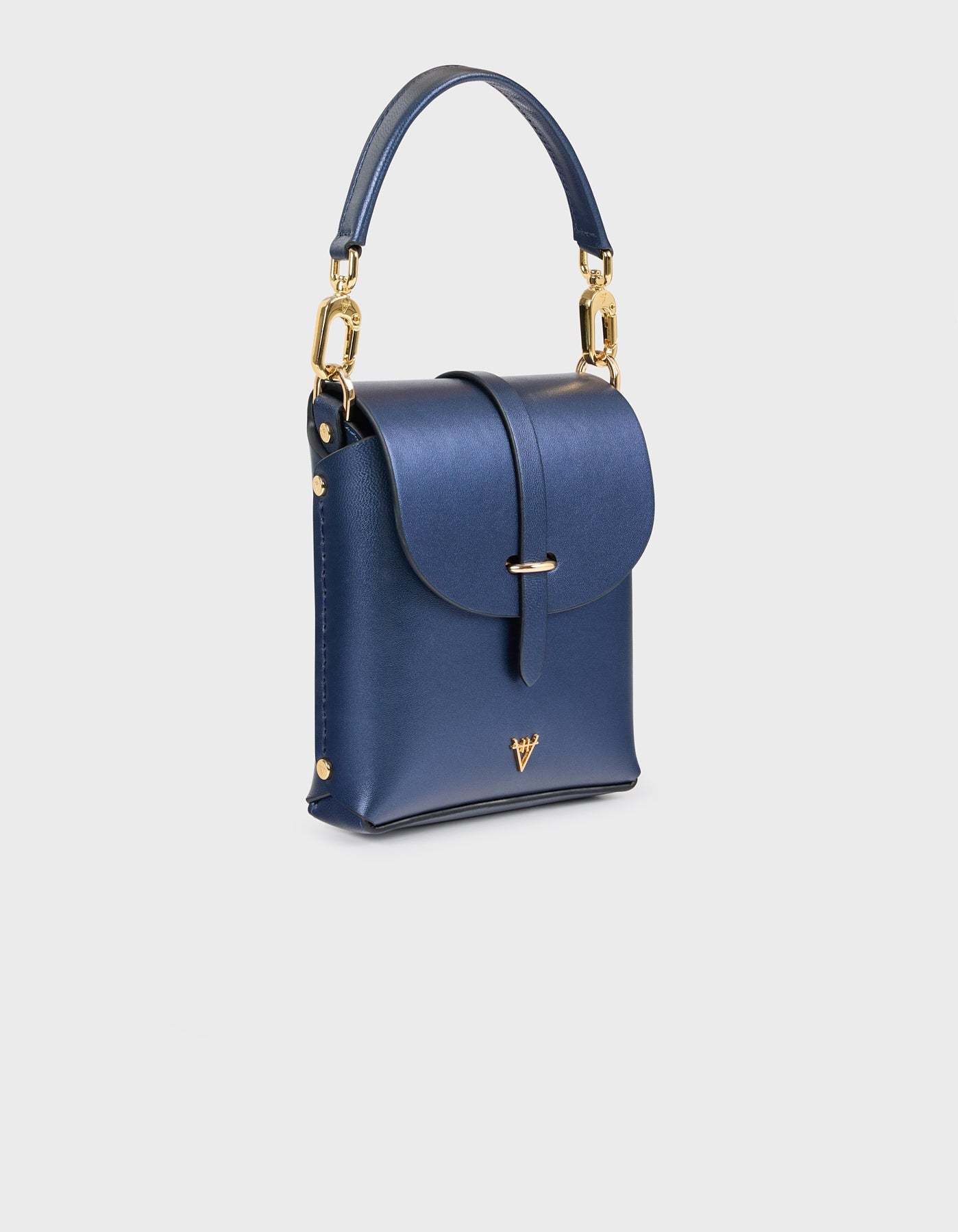 Hiva Atelier | Astrum Shoulder Bag NAVY | Beautiful and Versatile Leather Accessories