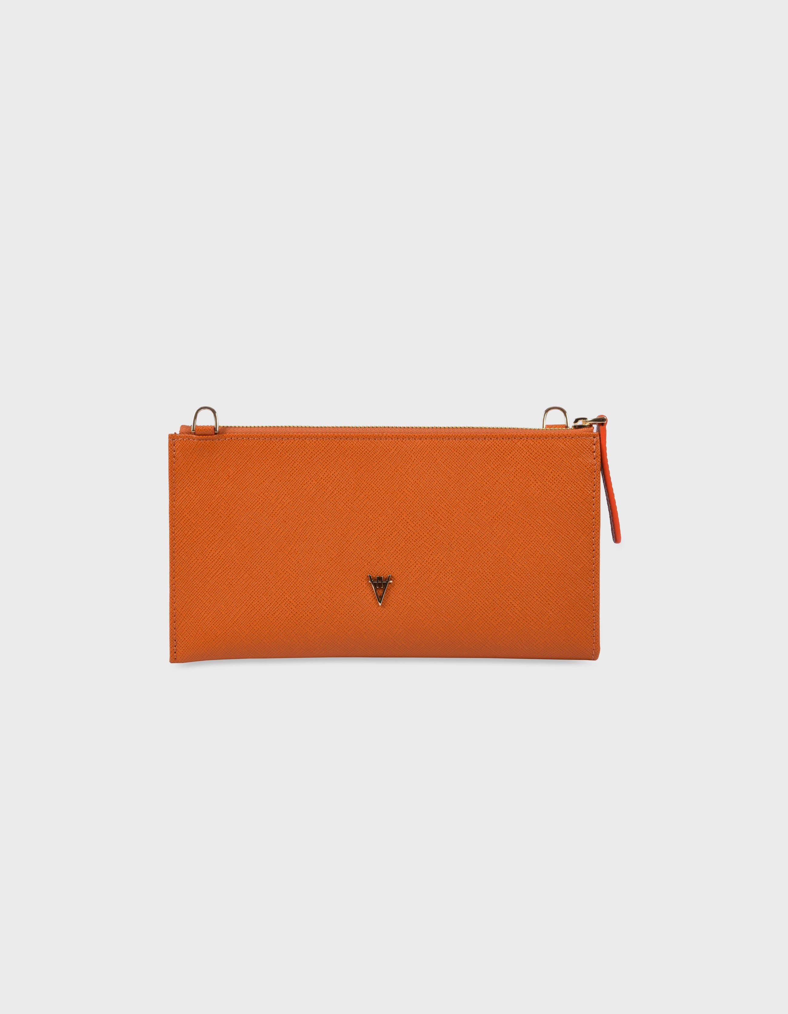 HiVa Atelier | Omnia Clutch Bag ORANGE | Beautiful and Versatile Leather Accessories
