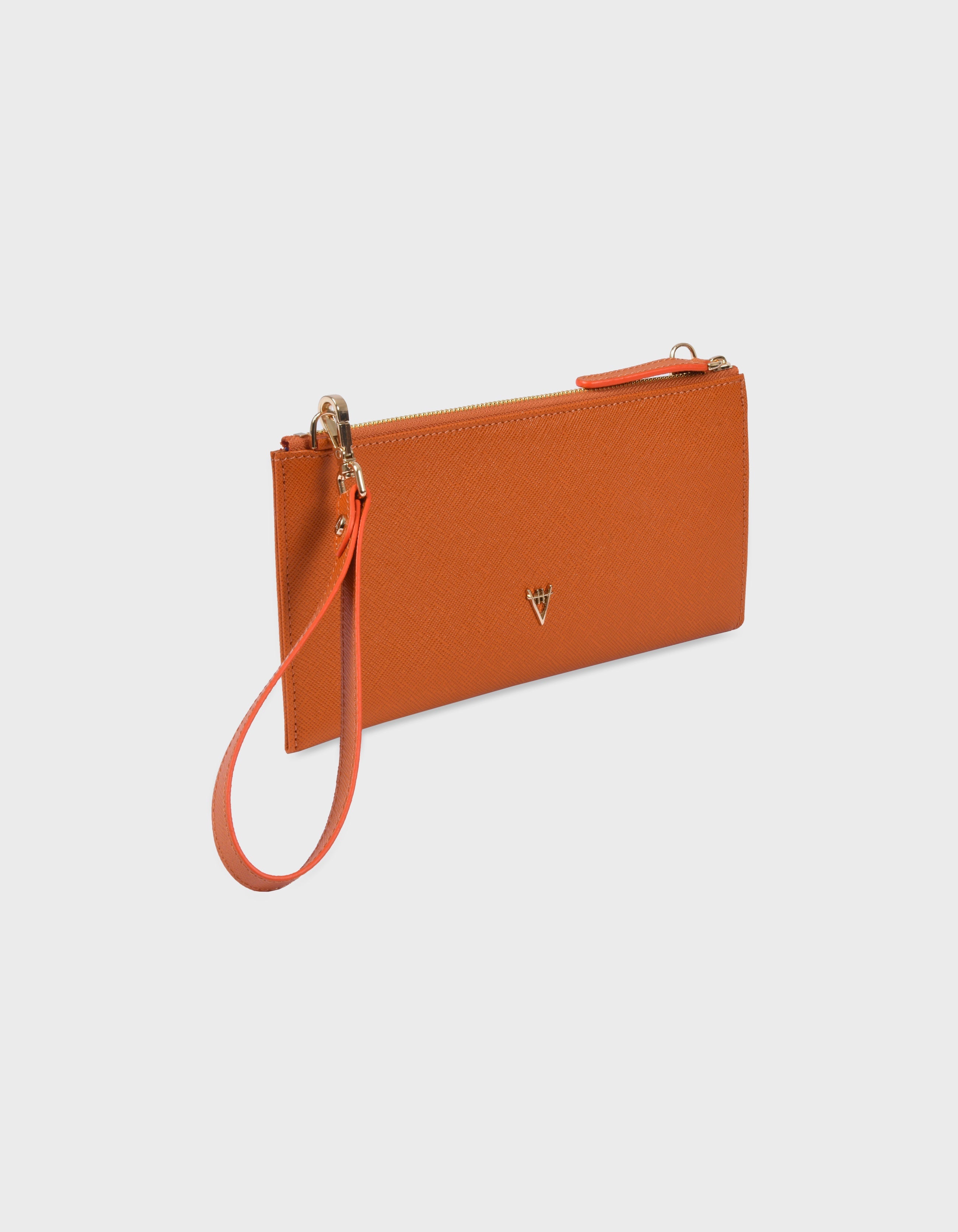 HiVa Atelier | Omnia Clutch Bag ORANGE | Beautiful and Versatile Leather Accessories
