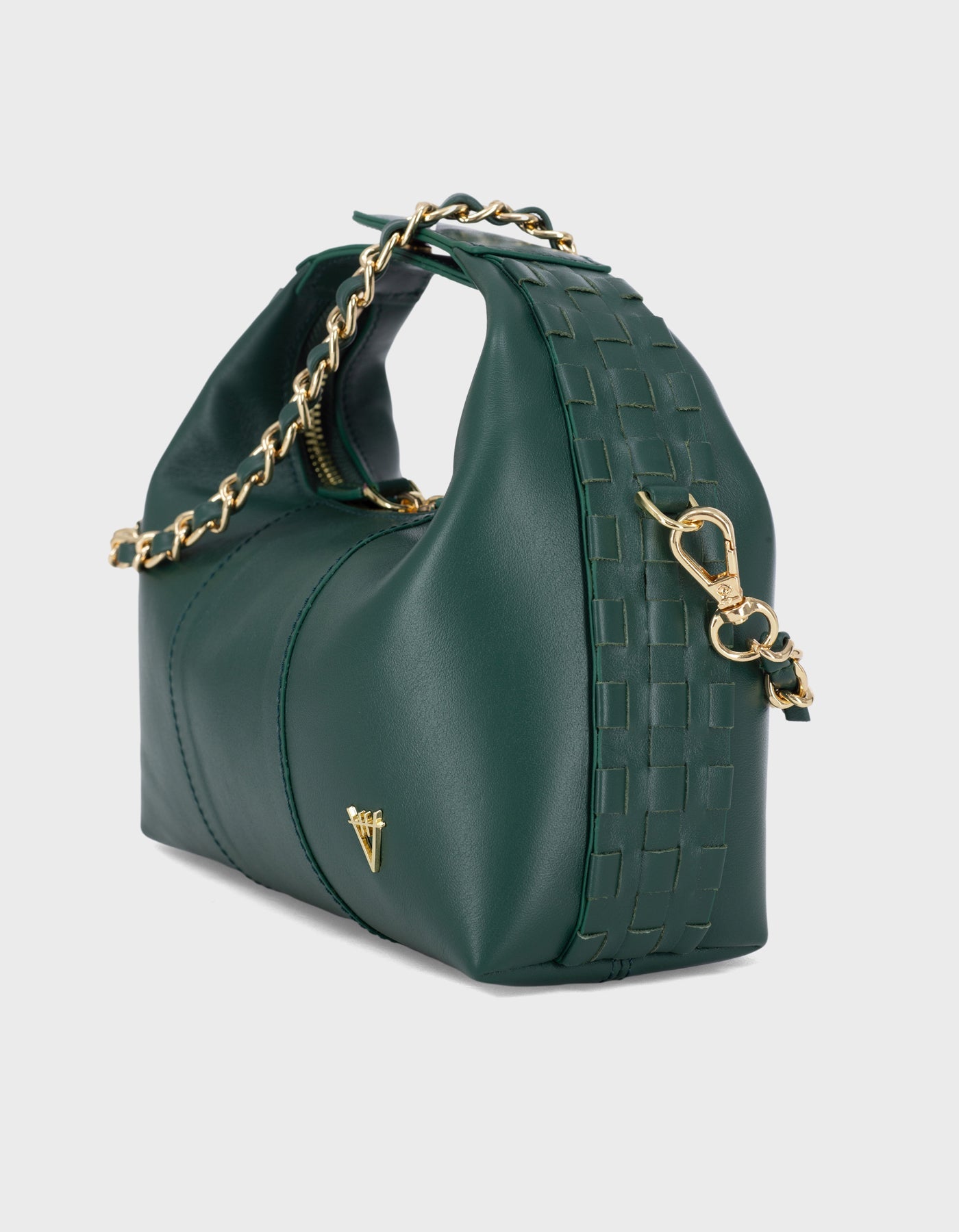 Hiva Atelier | Mini Croissant DEEP EMERALD | Beautiful and Versatile Leather Accessories