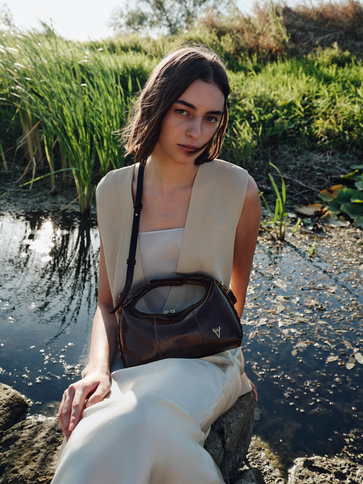 HiVa Atelier | Midi Croissant Bag | Beautiful and Versatile Leather Accessories