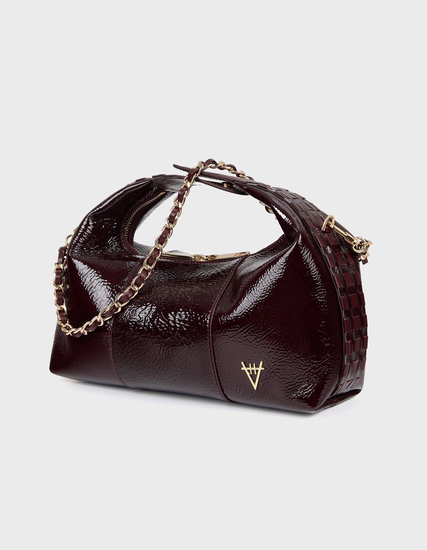 HiVa Atelier | Midi Croissant Bag Midnight Plum | Beautiful and Versatile Leather Accessories