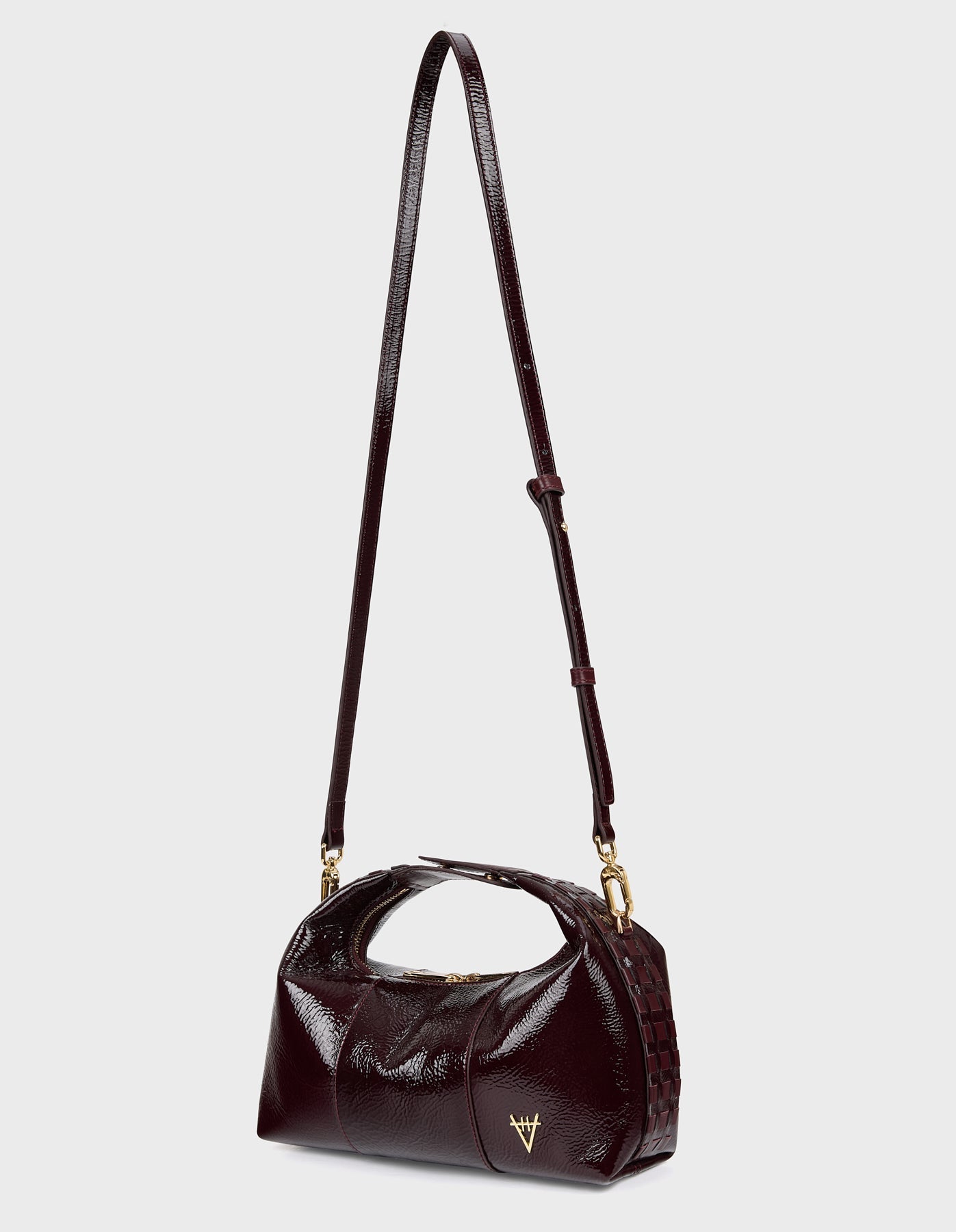HiVa Atelier | Midi Croissant Bag Midnight Plum | Beautiful and Versatile Leather Accessories
