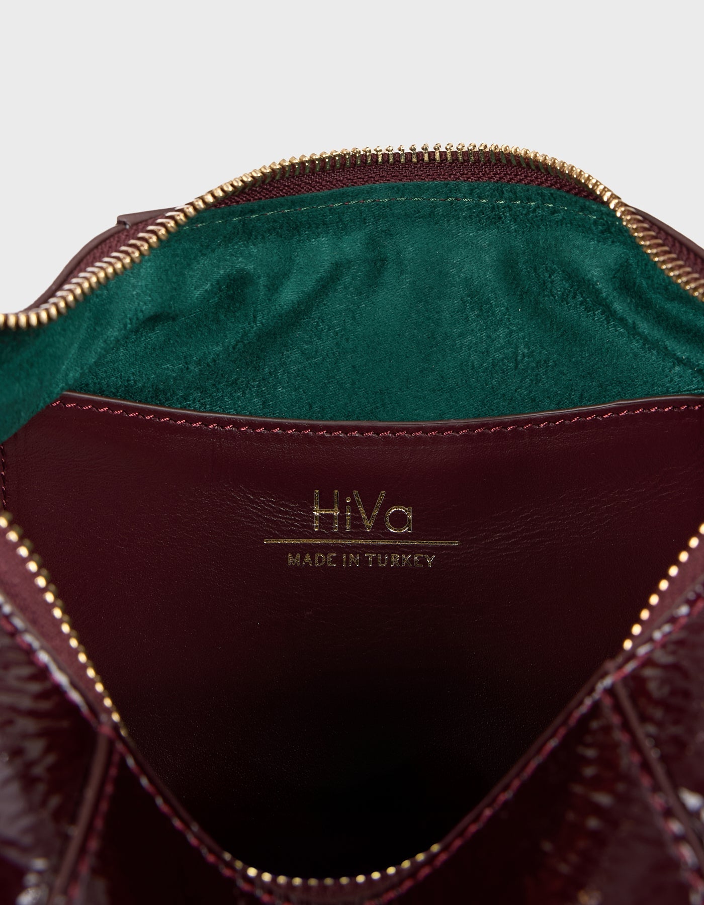 HiVa Atelier | Midi Croissant Bag Midnight Plum | Beautiful and Versatile Leather Accessories