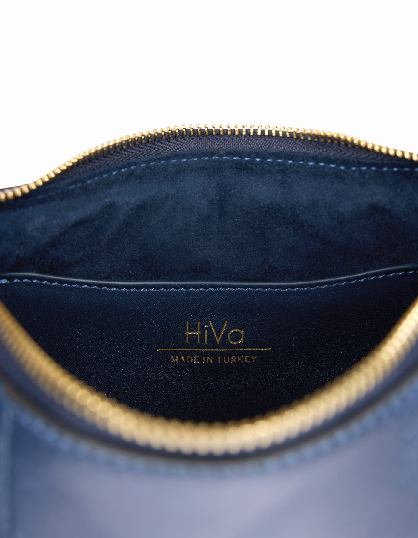 HiVa Atelier | Midi Croissant Bag Navy | Her Tarza Uygun Deri Aksesuarlar