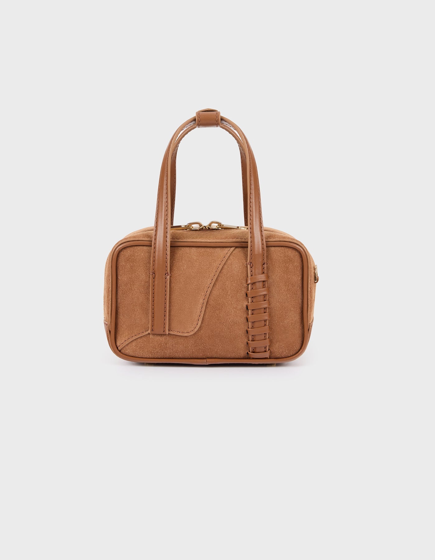 HiVa Atelier | Micro Bowling Bag WOOD SUEDE | Beautiful and Versatile Leather Accessories
