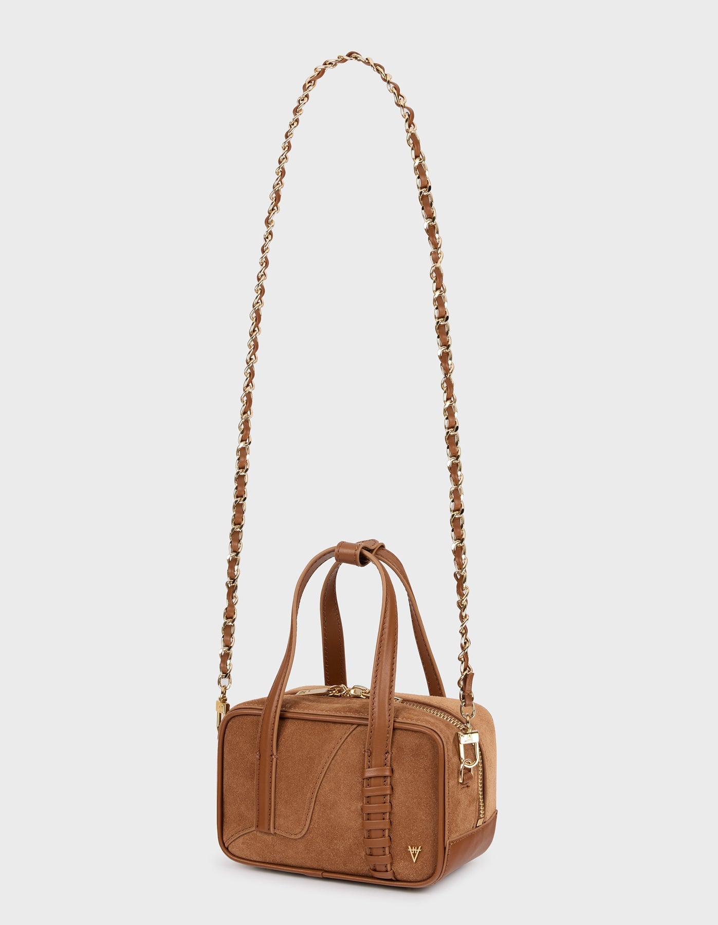 HiVa Atelier | Micro Bowling Bag WOOD SUEDE | Beautiful and Versatile Leather Accessories