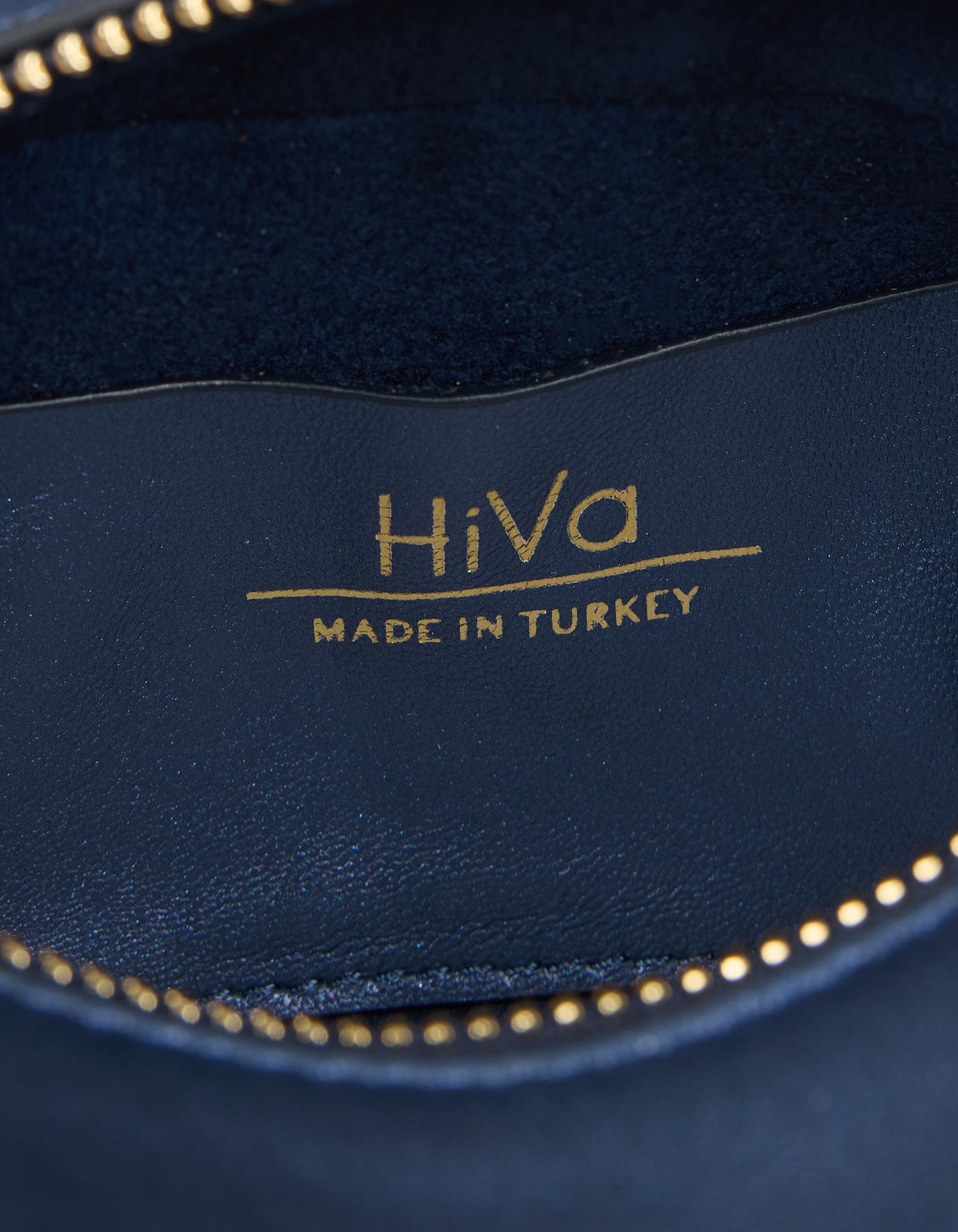 HiVa Atelier | Micro Bowling Bag NAVY | Beautiful and Versatile Leather Accessories