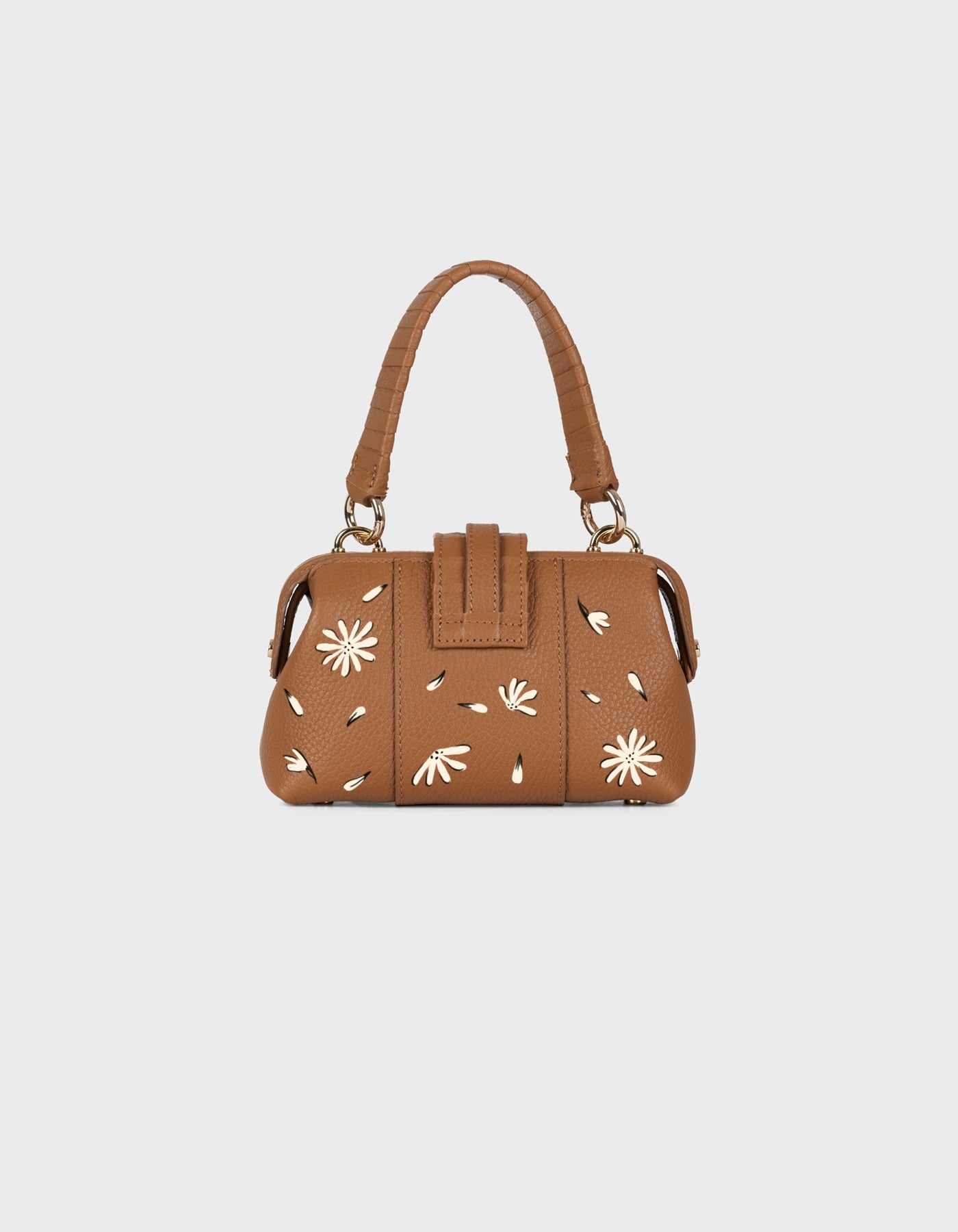 HiVa Atelier | Mini Nubes Doctor Bag - Hand-Painted Wood Flora Libre | Beautiful and Versatile Leather Accessories