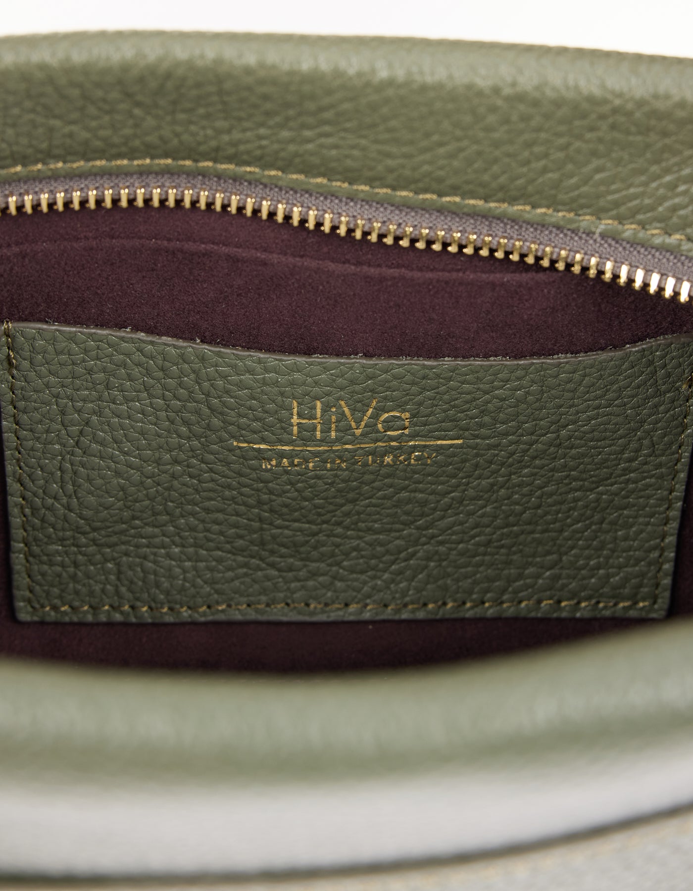 HiVa Atelier | Marise Clutch & Chain Bag KHAKI | Beautiful and Versatile Leather Accessories