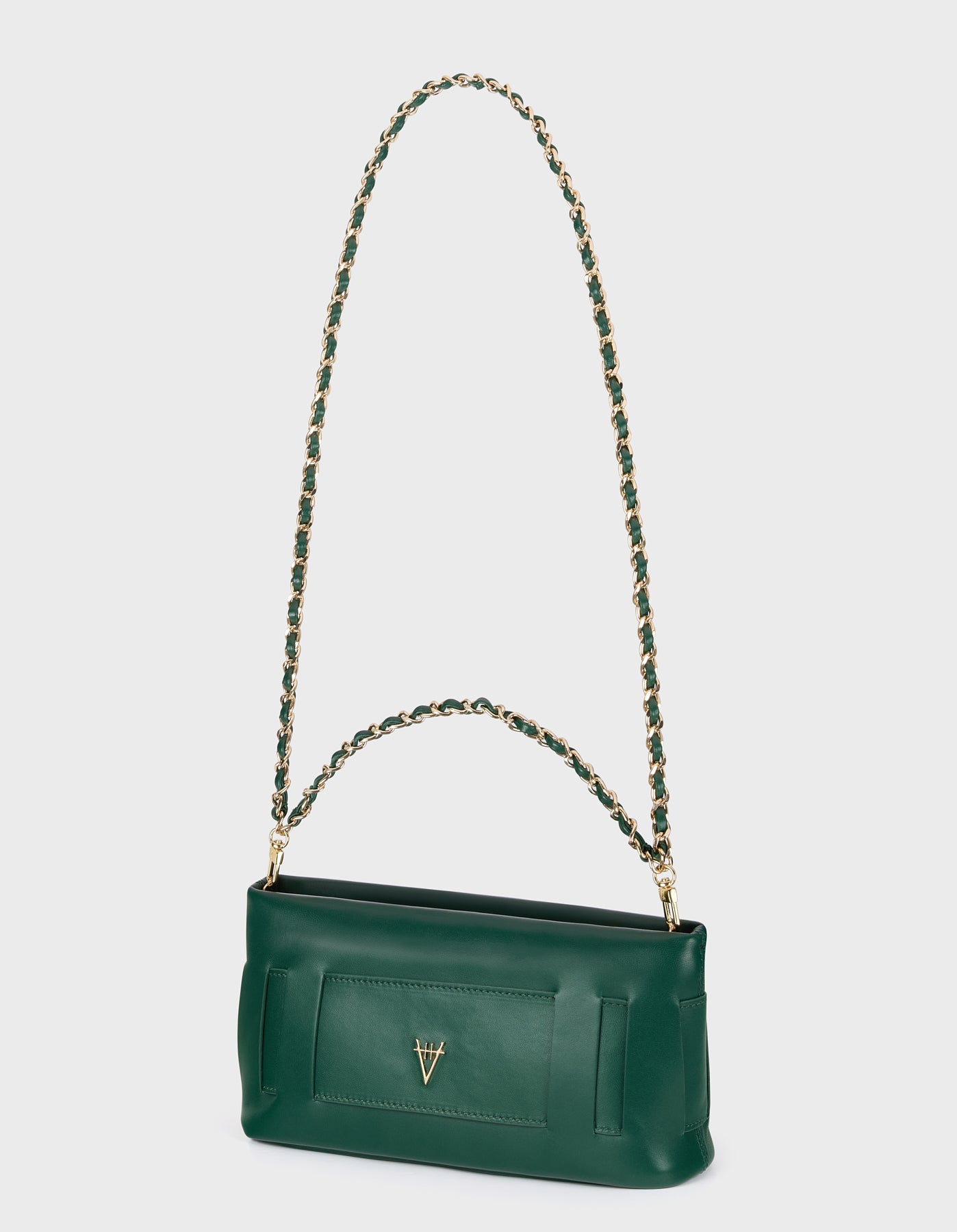 HiVa Atelier | Marise Clutch & Chain Bag DEEP EMERALD | Beautiful and Versatile Leather Accessories