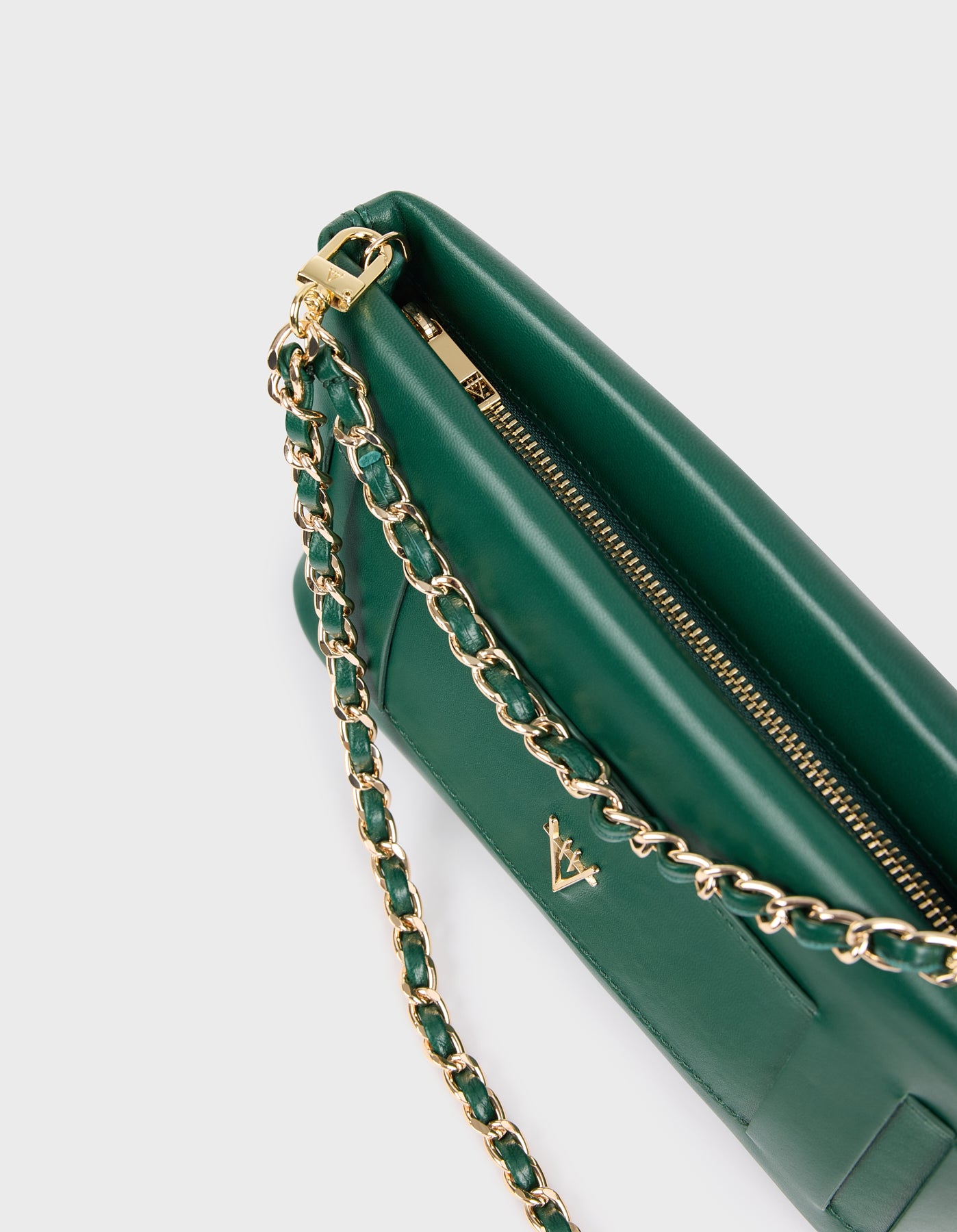HiVa Atelier | Marise Clutch & Chain Bag DEEP EMERALD | Beautiful and Versatile Leather Accessories