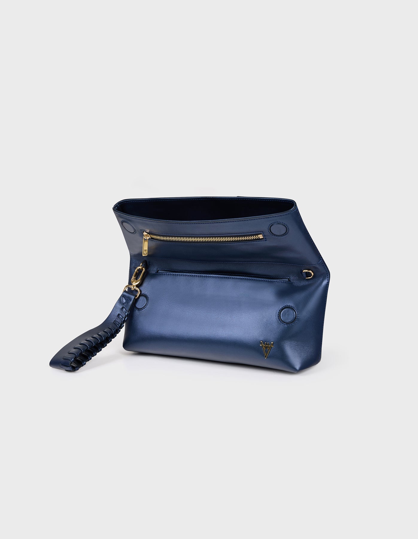 Hiva Atelier | Arlette Clutch & Chain Bag NAVY | Her Tarza Uygun Deri Aksesuarlar