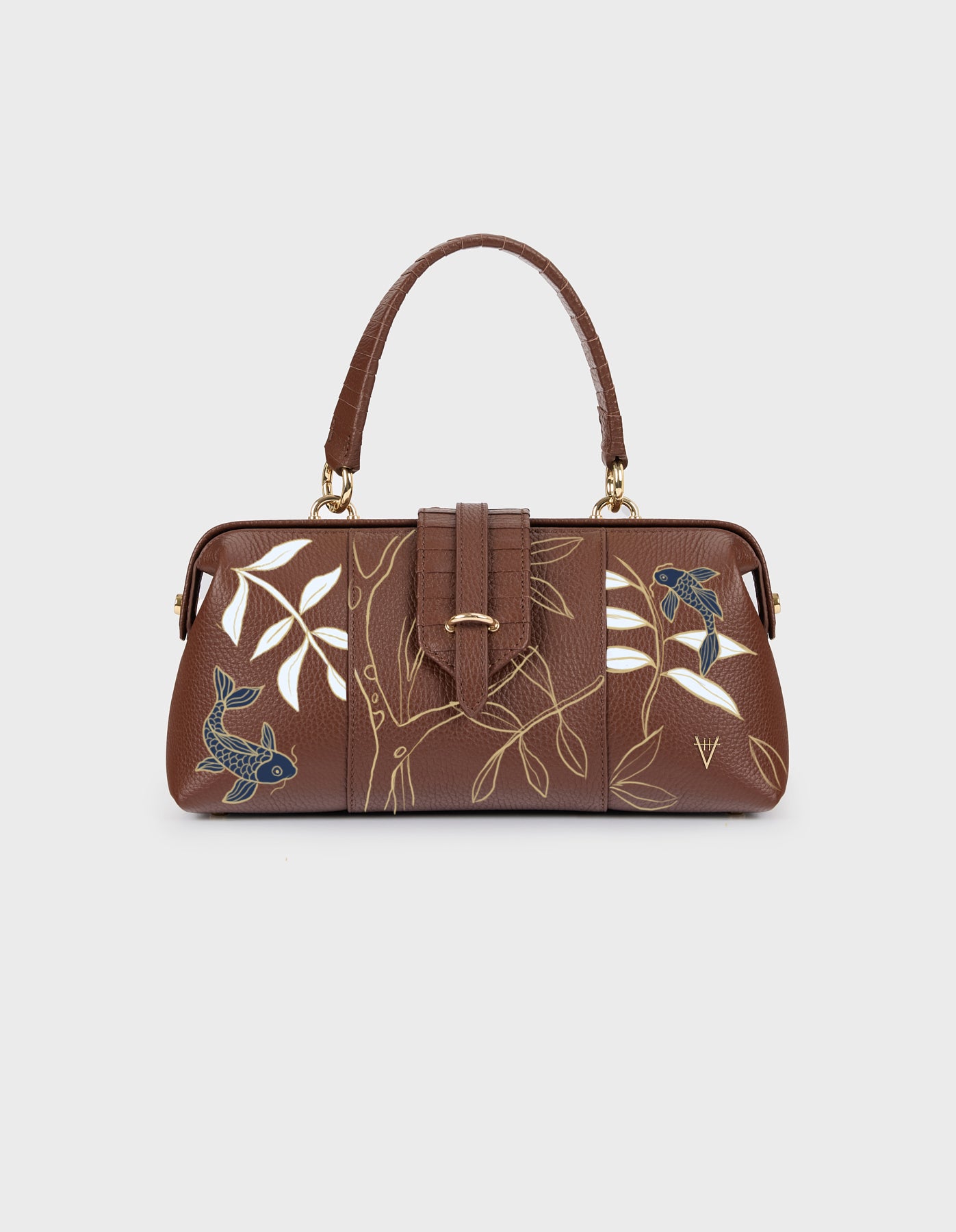 Hiva Atelier | Nubes Doctor Bag - Hand-Painted Wood | Beautiful and Versatile Leather Accessories