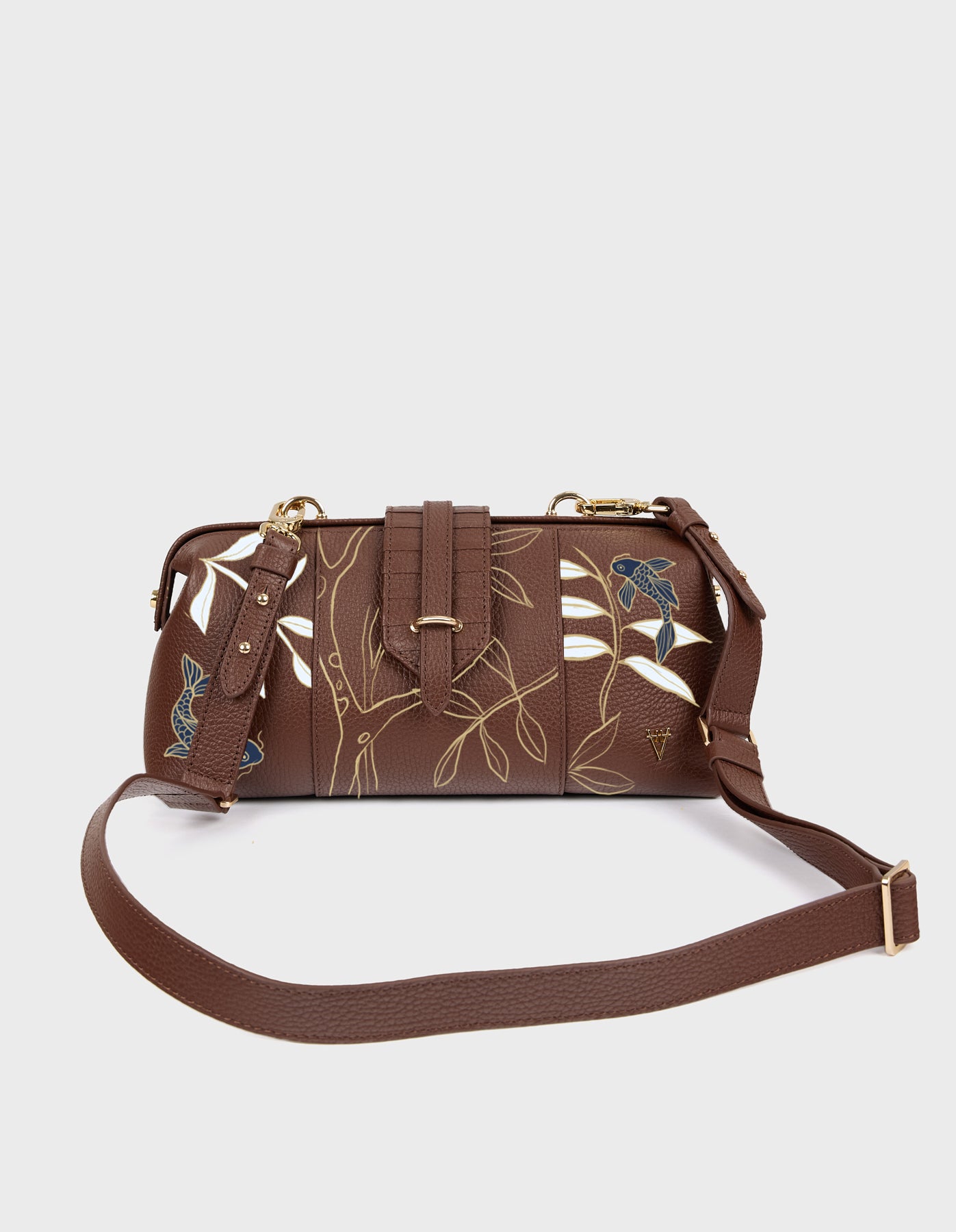 Hiva Atelier | Nubes Doctor Bag - Hand-Painted Wood | Beautiful and Versatile Leather Accessories