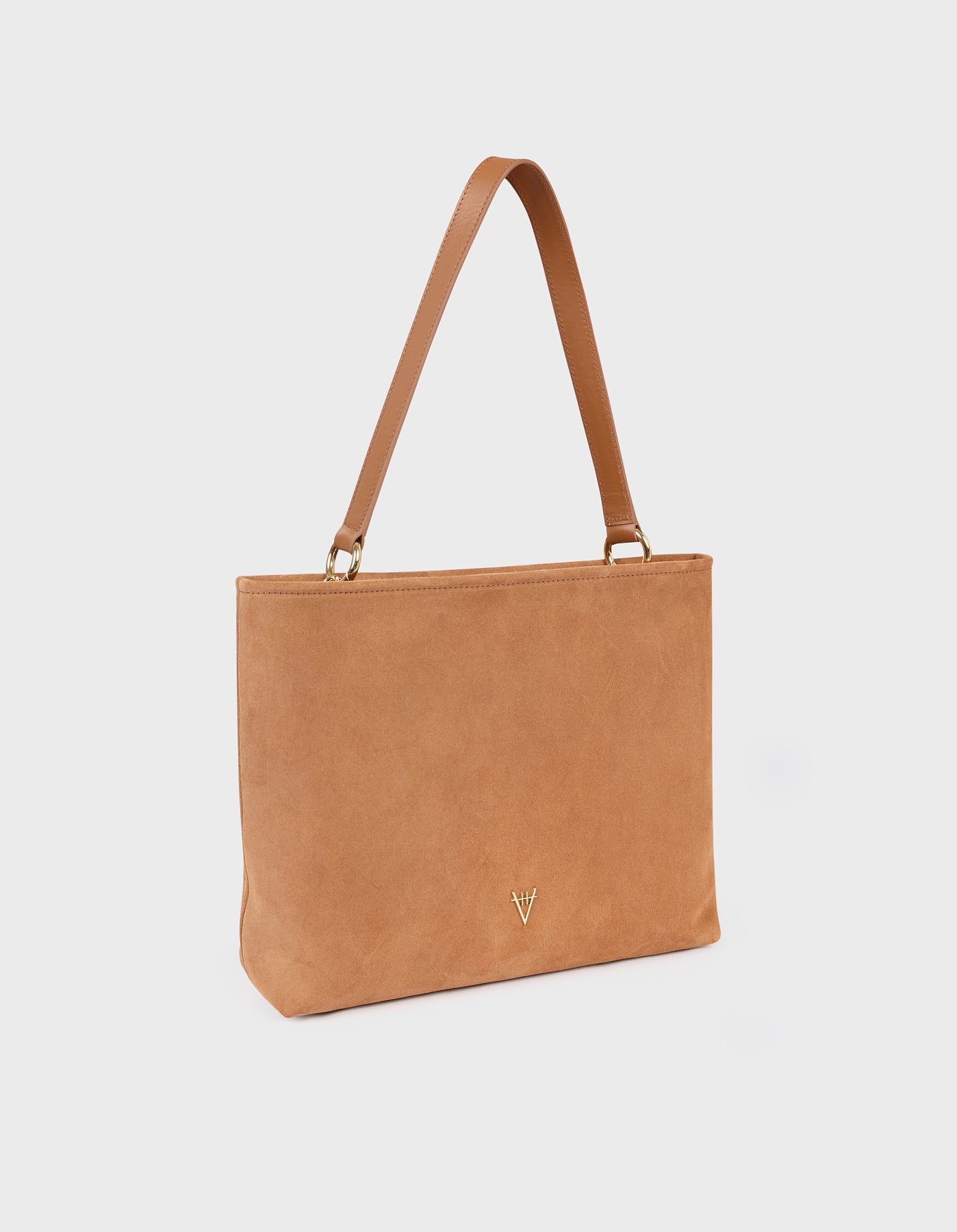 HiVa Atelier | Leather Mesh Tote Bag with Golden Beaded Detail WOOD | Beautiful and Versatile Leather Accessories