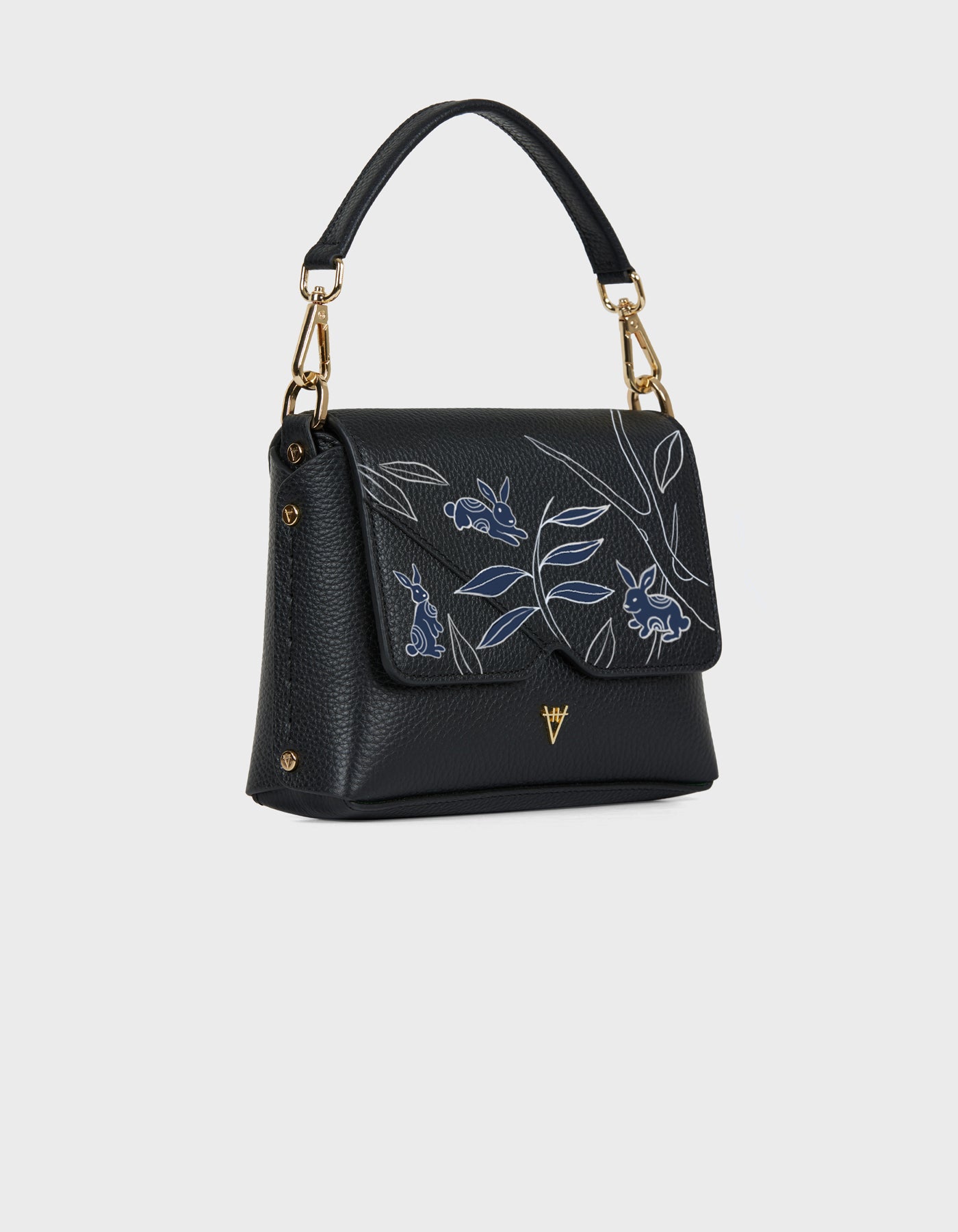 HiVa Atelier | Mare Shoulder Bag - Hand-Painted Black | Beautiful and Versatile Leather Accessories