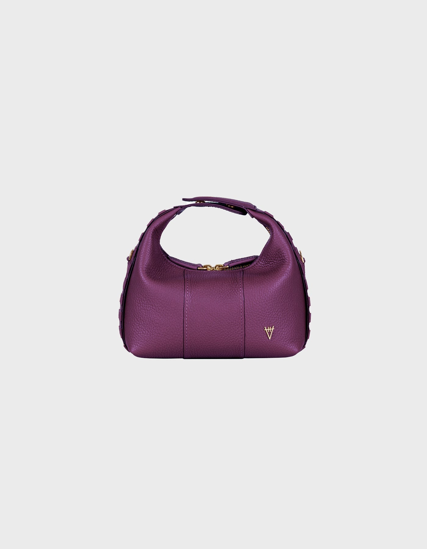 Hiva Atelier | Mini Croissant MIDNIGHT PLUM | Beautiful and Versatile Leather Accessories
