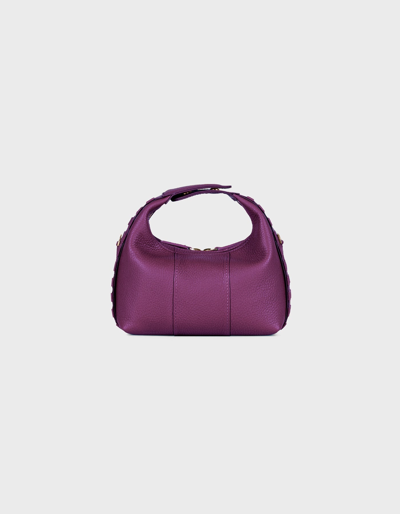 Hiva Atelier | Mini Croissant MIDNIGHT PLUM | Beautiful and Versatile Leather Accessories