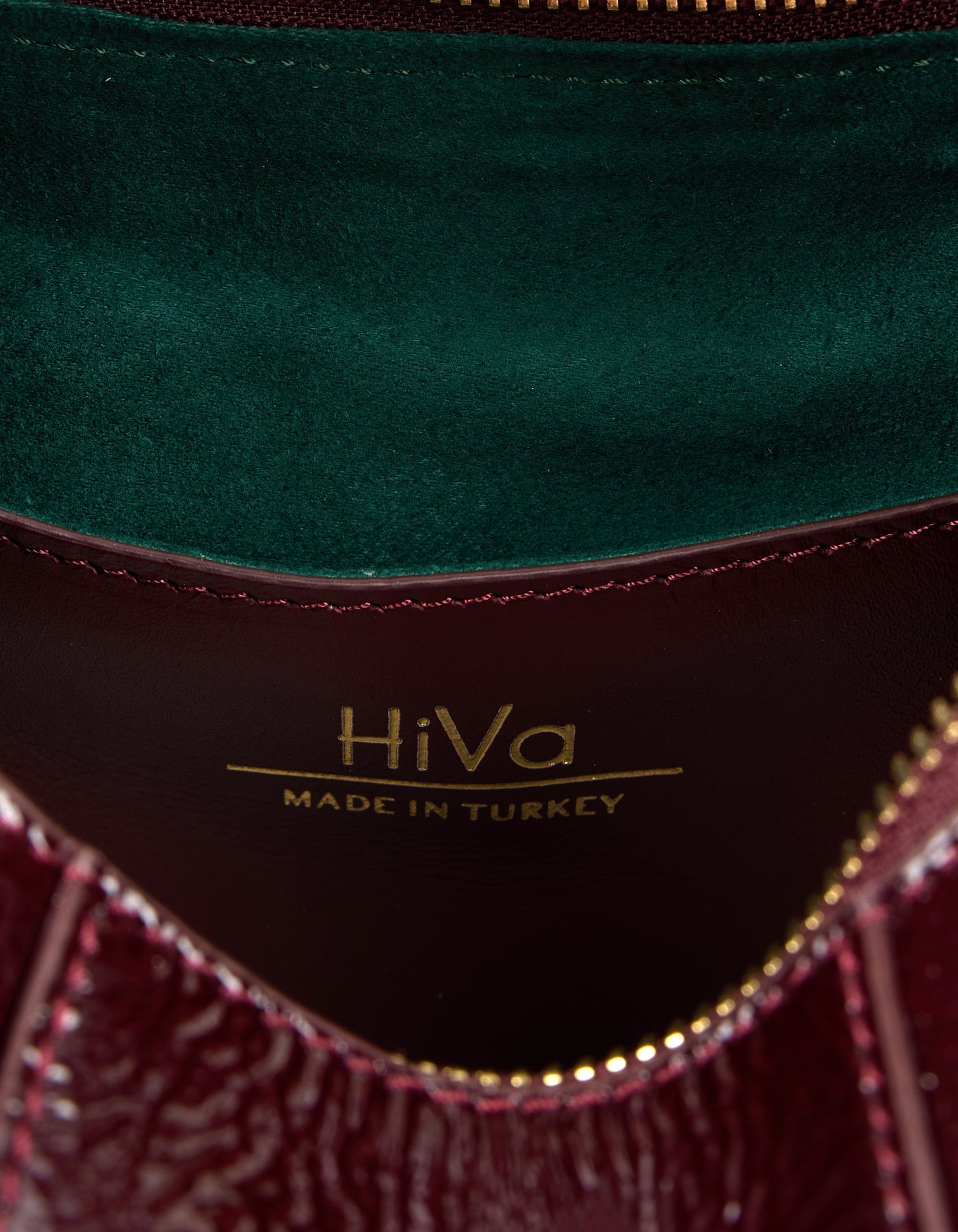 Hiva Atelier | Mini Croissant RASPBERRY | Beautiful and Versatile Leather Accessories