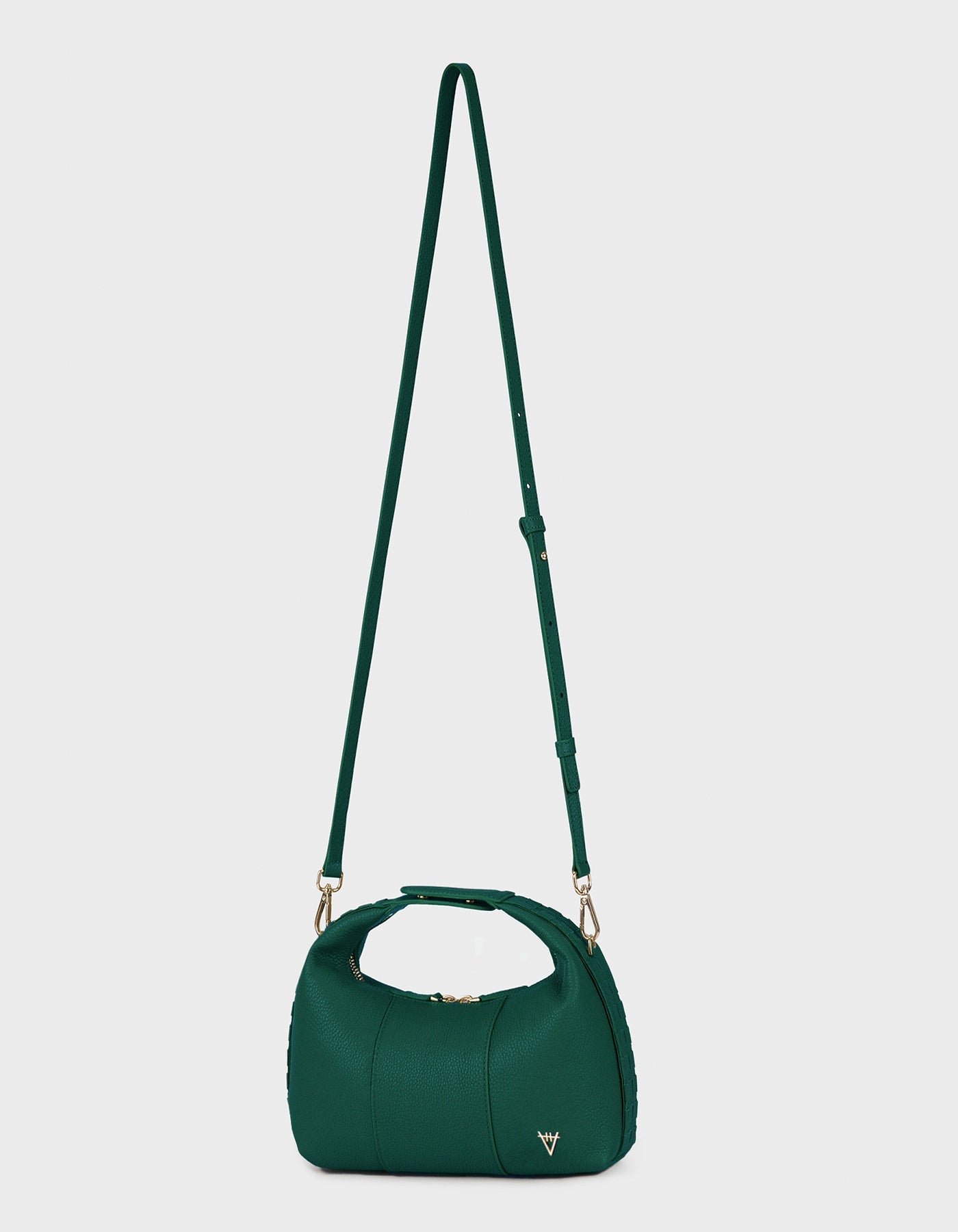 Hiva Atelier | Mini Croissant FOREST GREEN | Beautiful and Versatile Leather Accessories