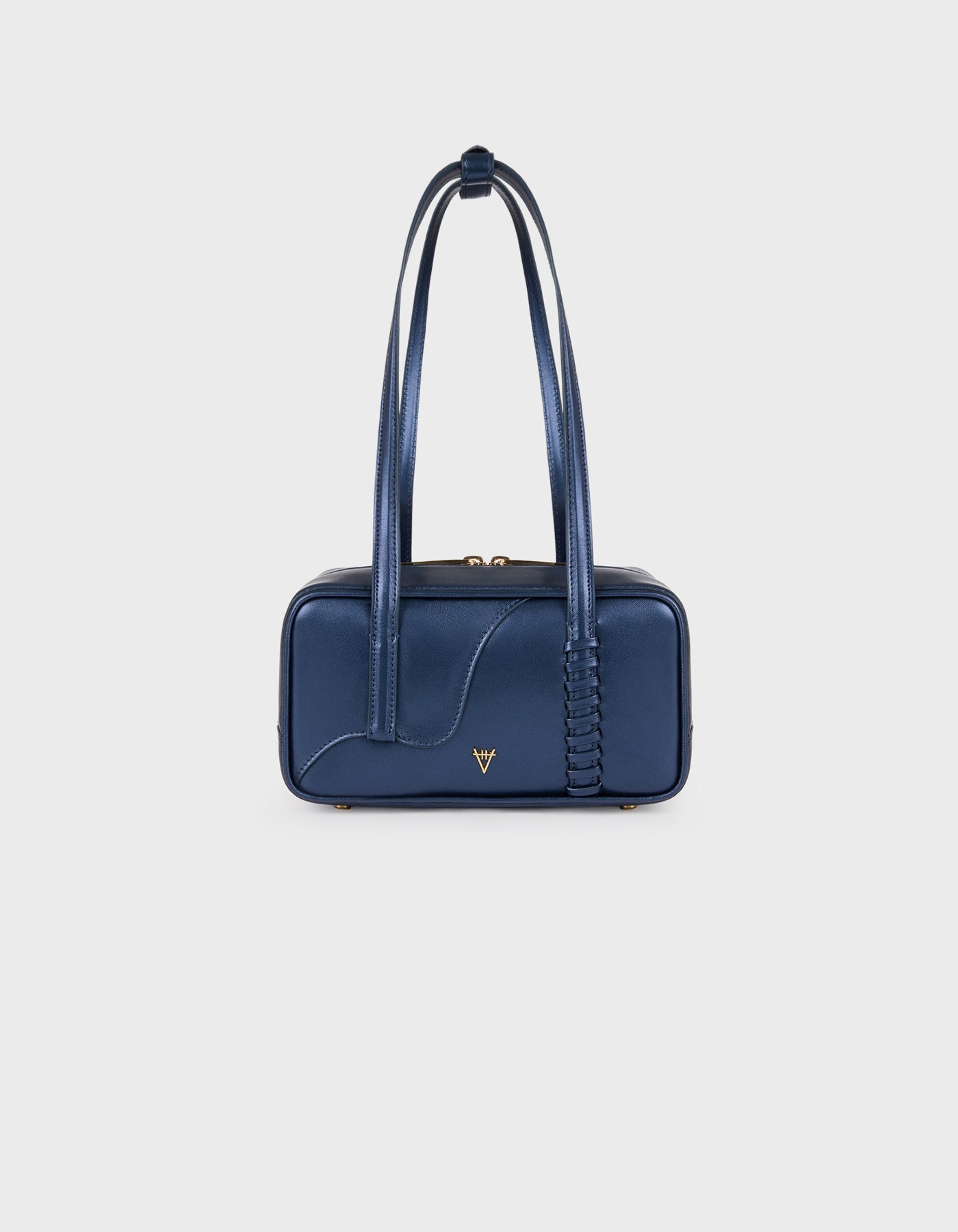 HiVa Atelier | Mini Bowling Tote Bag NAVY | Beautiful and Versatile Leather Accessories