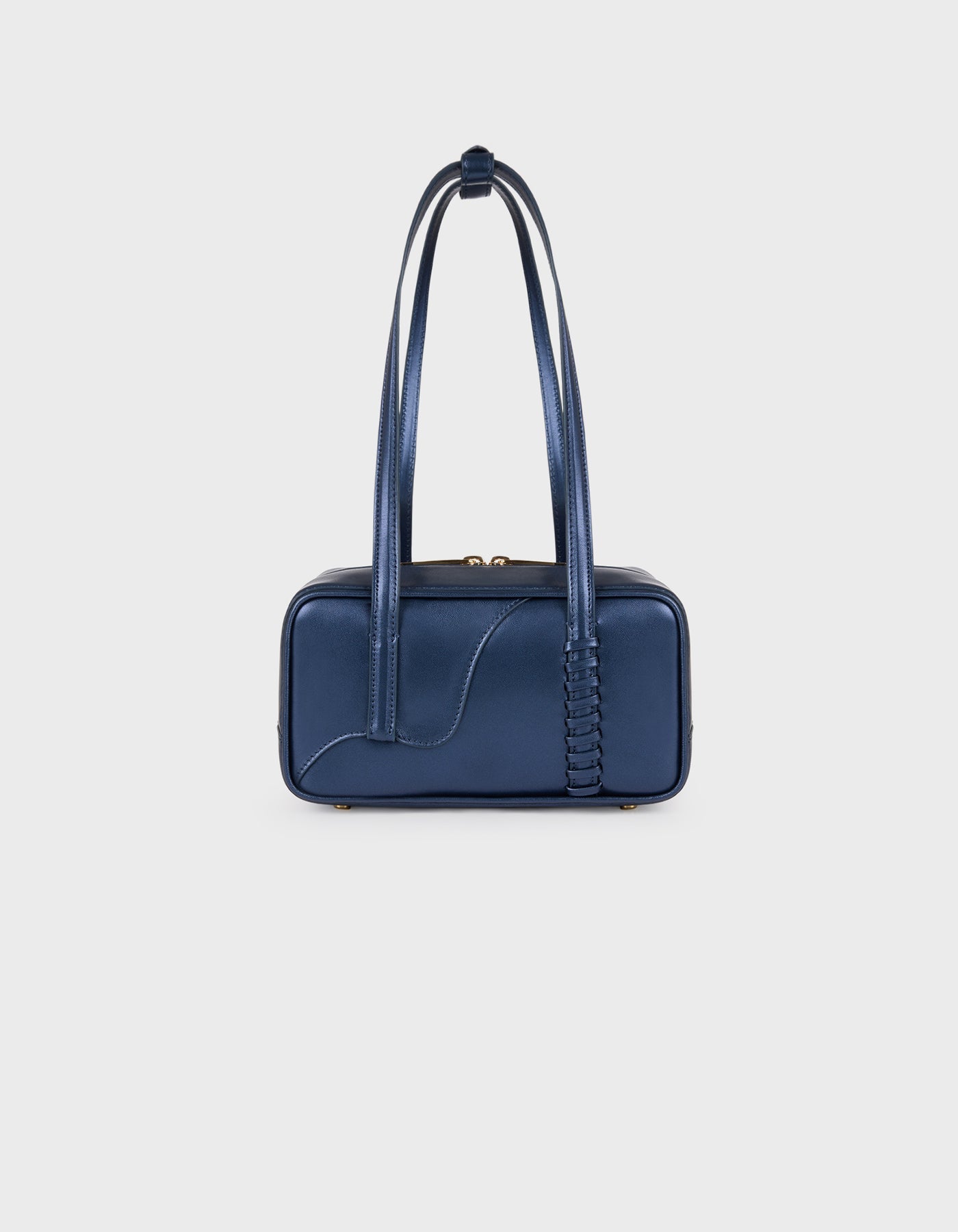 HiVa Atelier | Mini Bowling Tote Bag NAVY | Beautiful and Versatile Leather Accessories