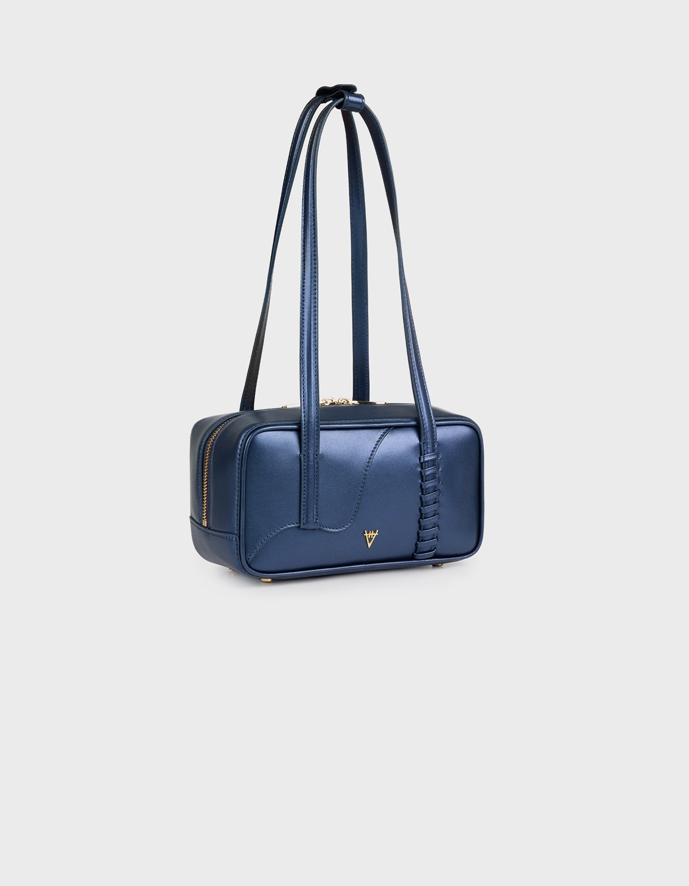 HiVa Atelier | Mini Bowling Tote Bag NAVY | Beautiful and Versatile Leather Accessories
