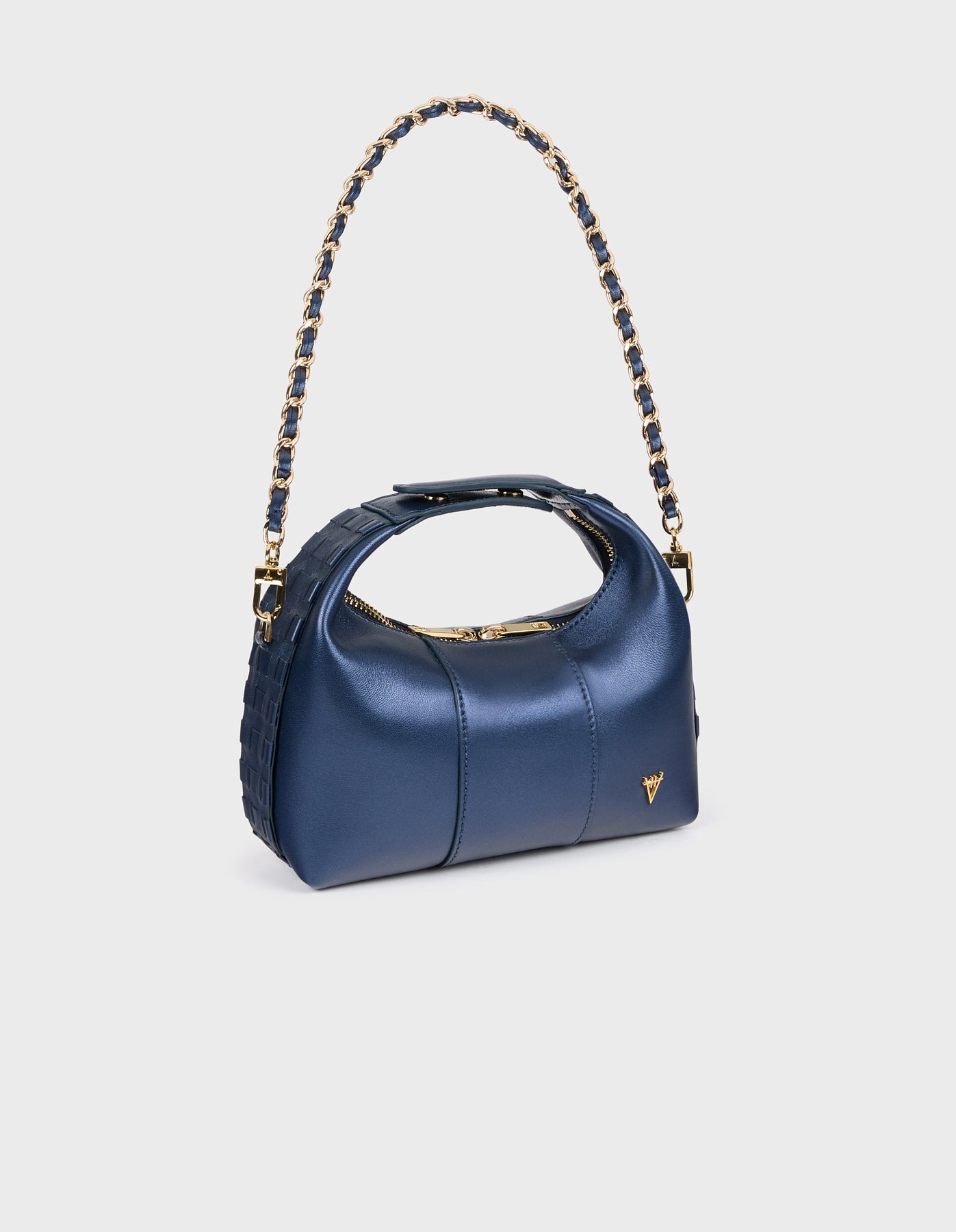 Hiva Atelier | Mini Croissant NAVY | Her Tarza Uygun Deri Aksesuarlar
