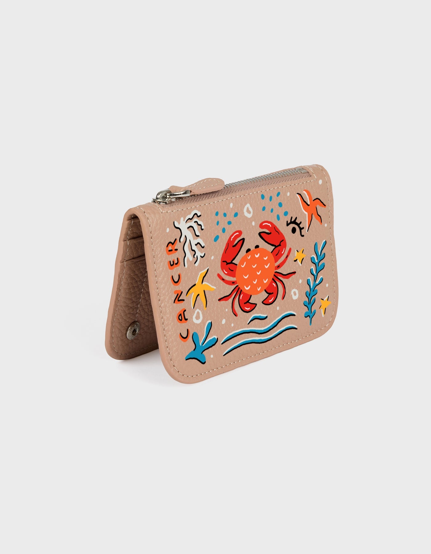 Hiva Atelier | Alae Zodiac Edition - Hand-Painted Nude Cancer | Beautiful and Versatile Leather Accessories