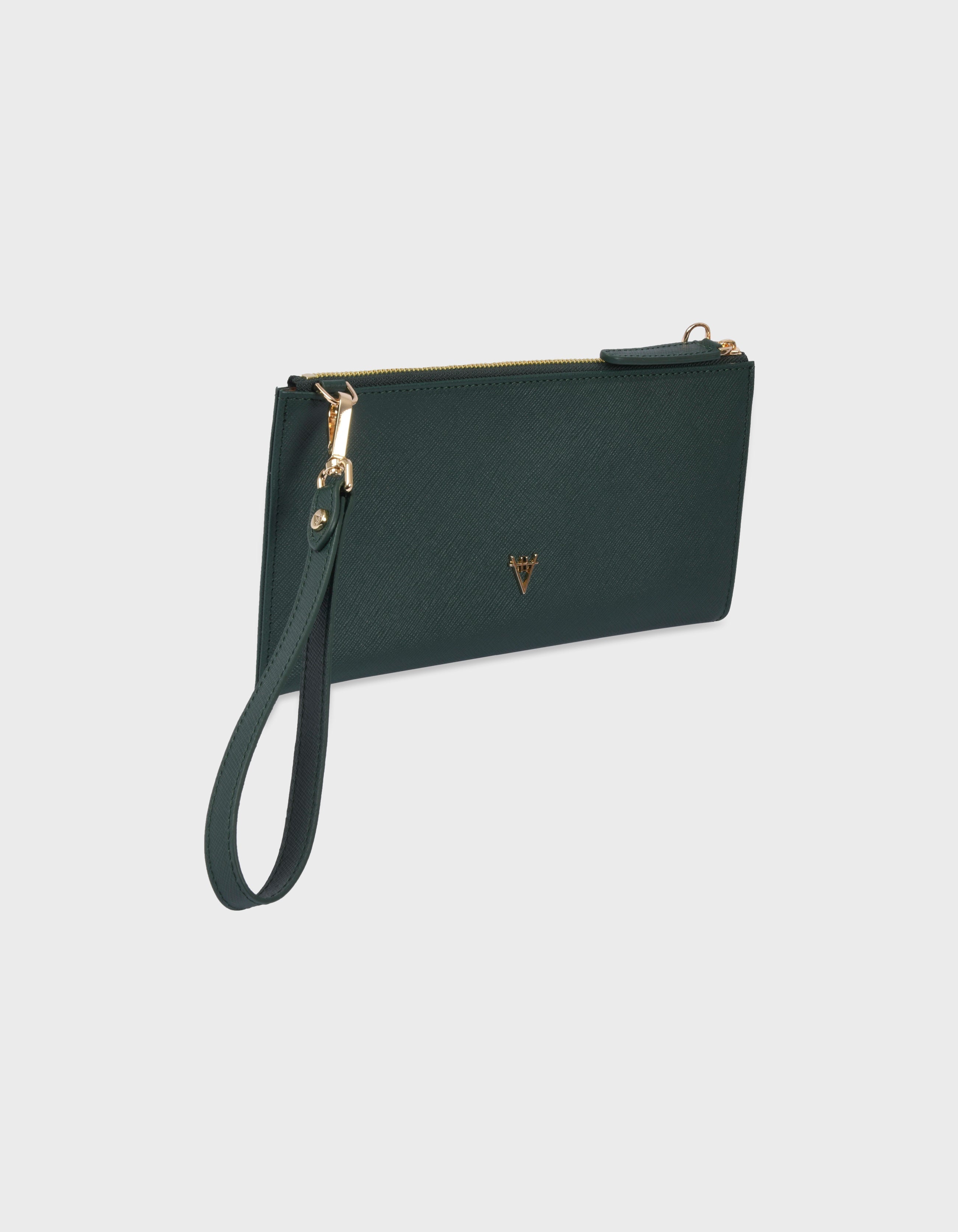 HiVa Atelier | Omnia Clutch Bag FOREST GREEN | Beautiful and Versatile Leather Accessories