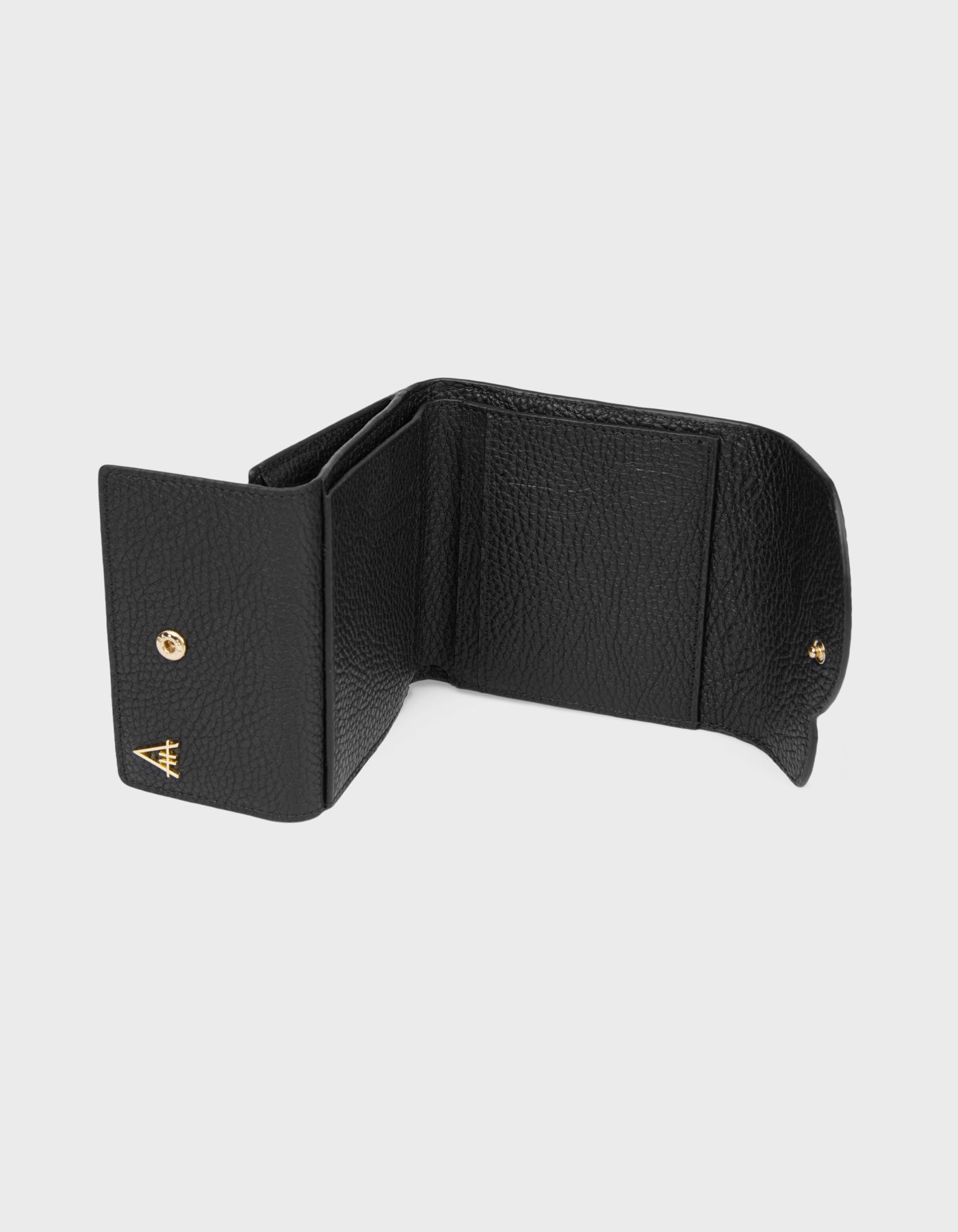 HiVa Atelier | Larus Compact Wallet BLACK | Beautiful and Versatile Leather Accessories