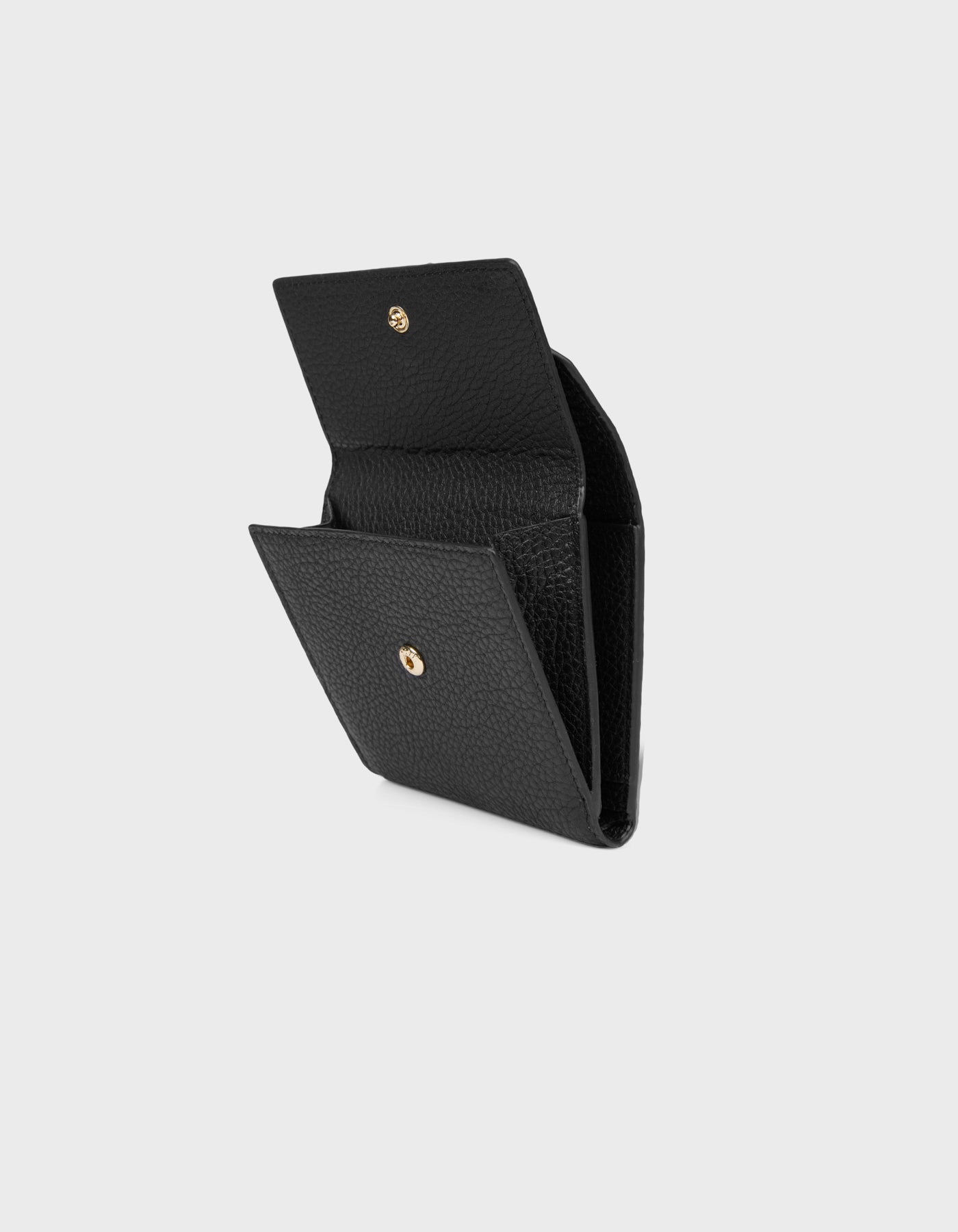 HiVa Atelier | Larus Compact Wallet BLACK | Beautiful and Versatile Leather Accessories