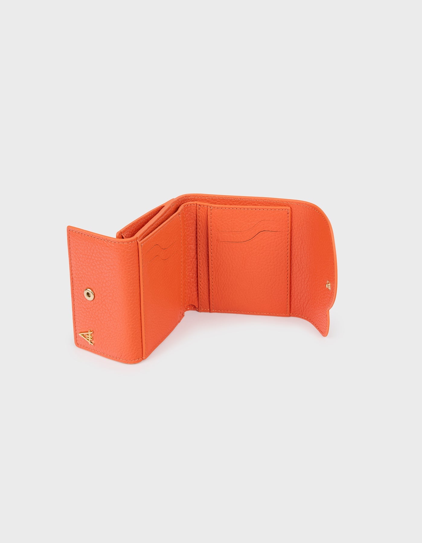 HiVa Atelier | Larus Compact Wallet ORANGE | Beautiful and Versatile Leather Accessories