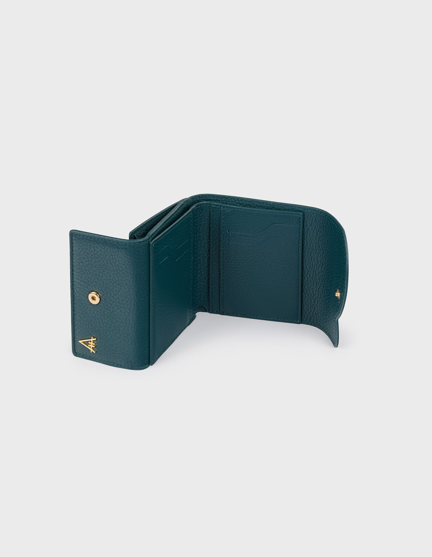 HiVa Atelier | Larus Compact Wallet PETROL BLUE | Beautiful and Versatile Leather Accessories