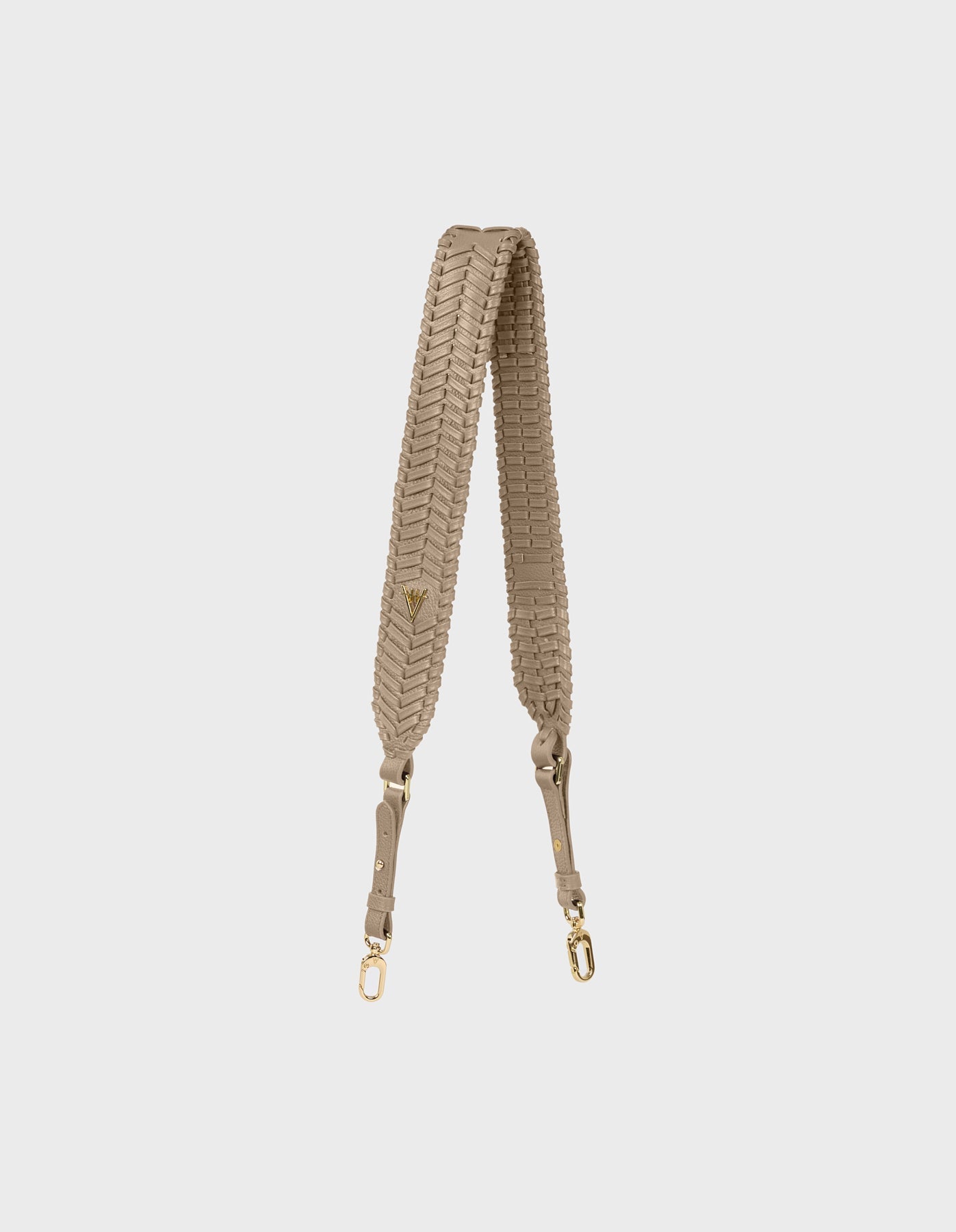 Hiva Atelier | Woven Detail Leather Strap MINK | Beautiful and Versatile Leather Accessories