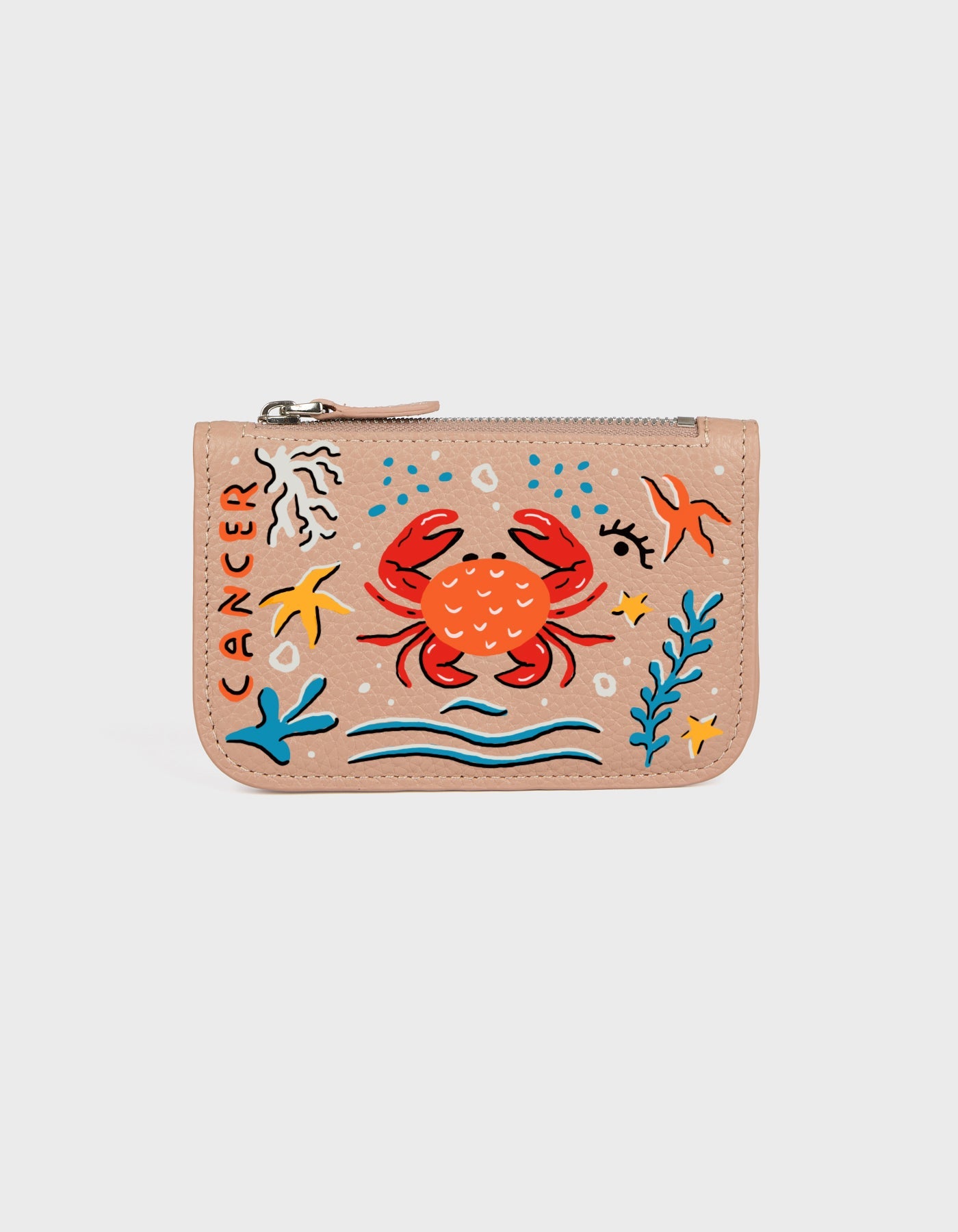 Hiva Atelier | Alae Zodiac Edition - Hand-Painted Nude Cancer | Beautiful and Versatile Leather Accessories