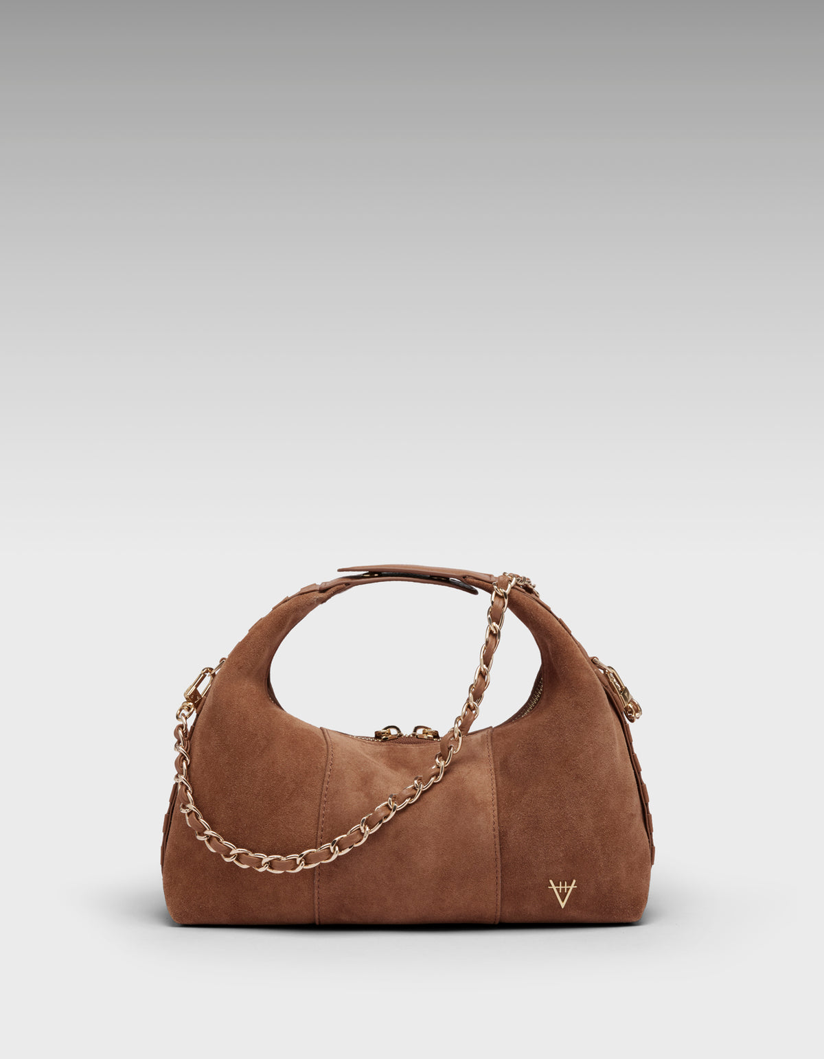 HiVa Atelier | Midi Croissant Bag Wood Wood Suede | Beautiful and Versatile Leather Accessories