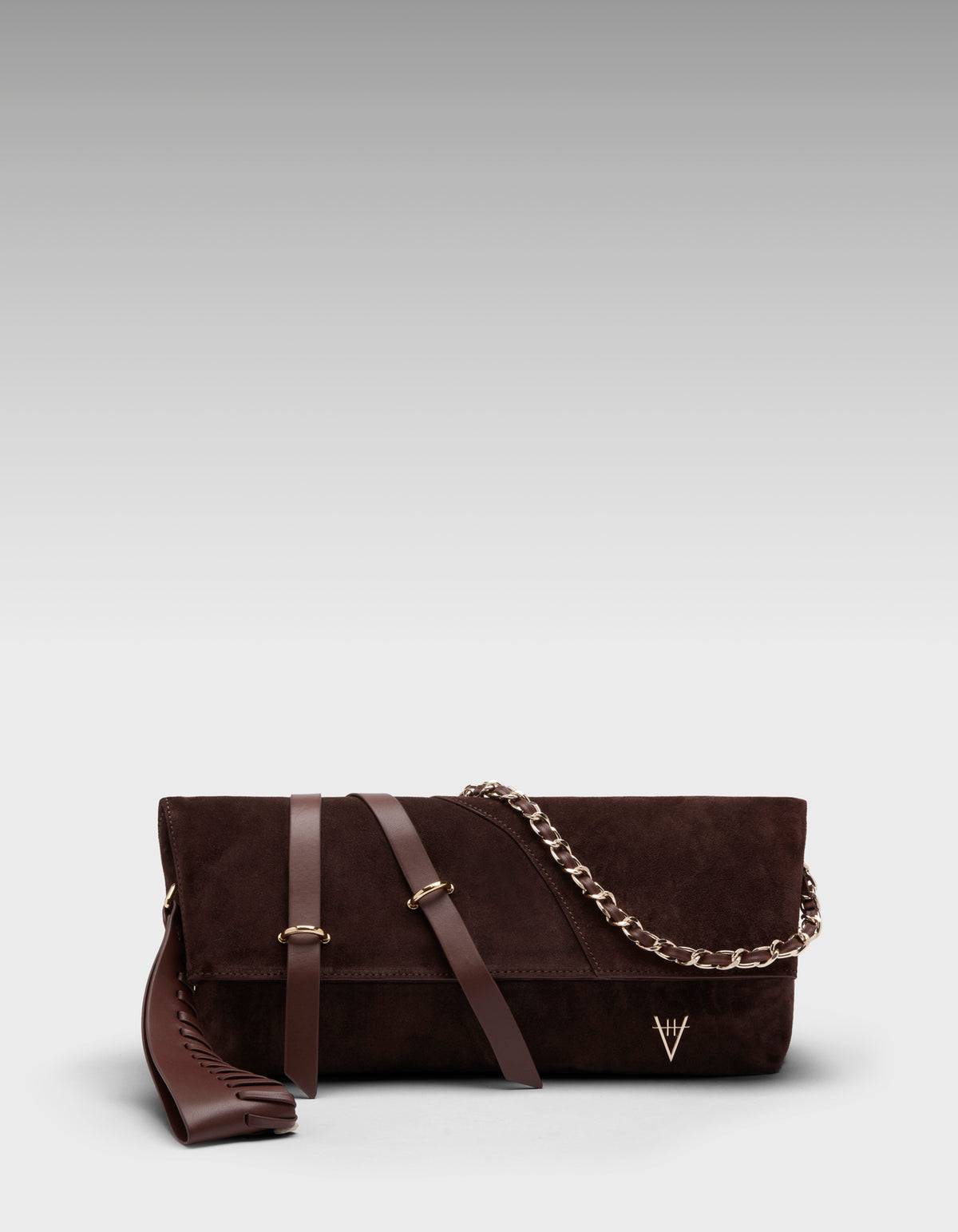 HiVa Atelier | Arlette Clutch & Chain Bag Nutshell Suede | Beautiful and Versatile Leather Accessories
