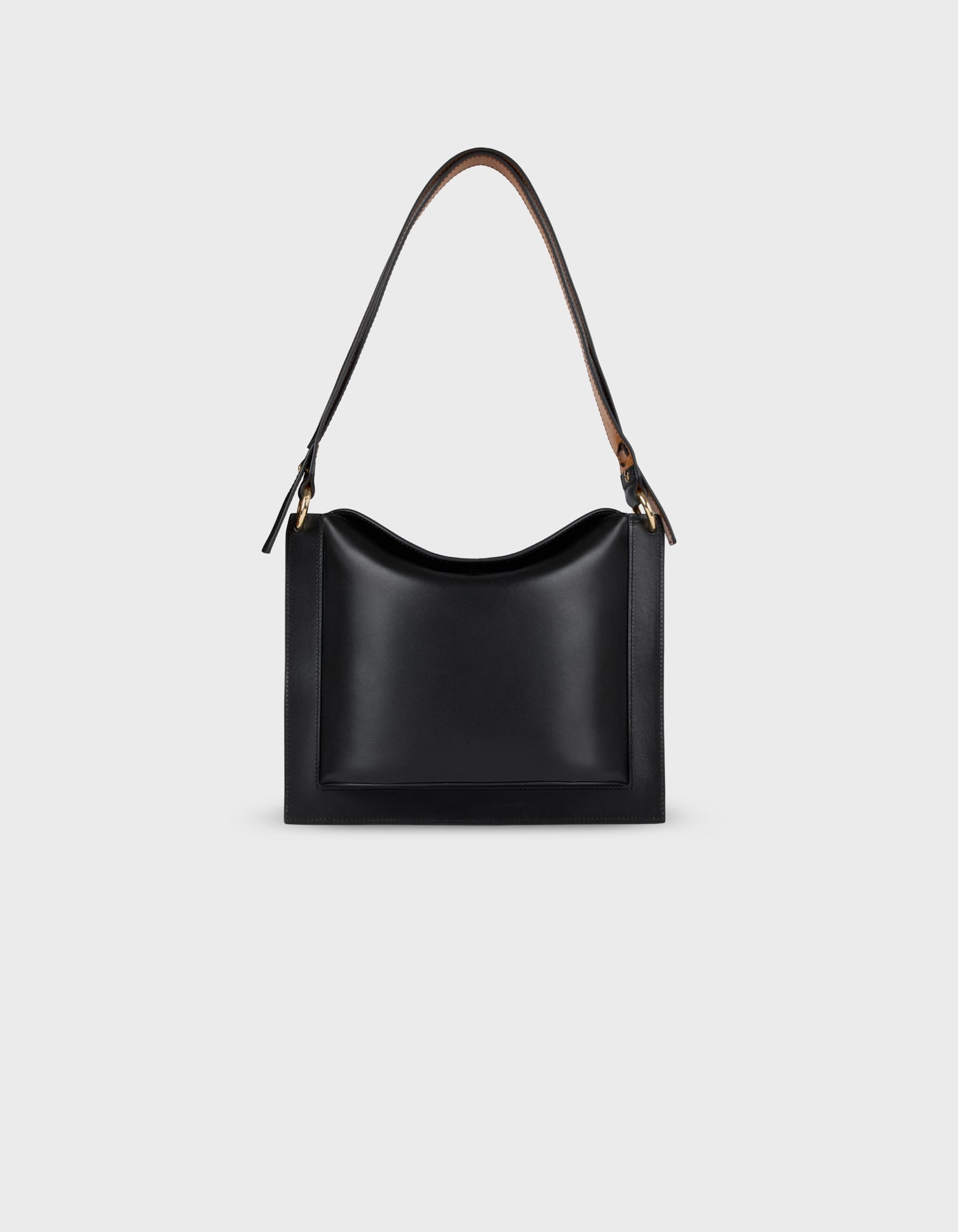 HiVa Atelier | Dalia Sleek & Square Shoulder Bag BLACK | Beautiful and Versatile Leather Accessories